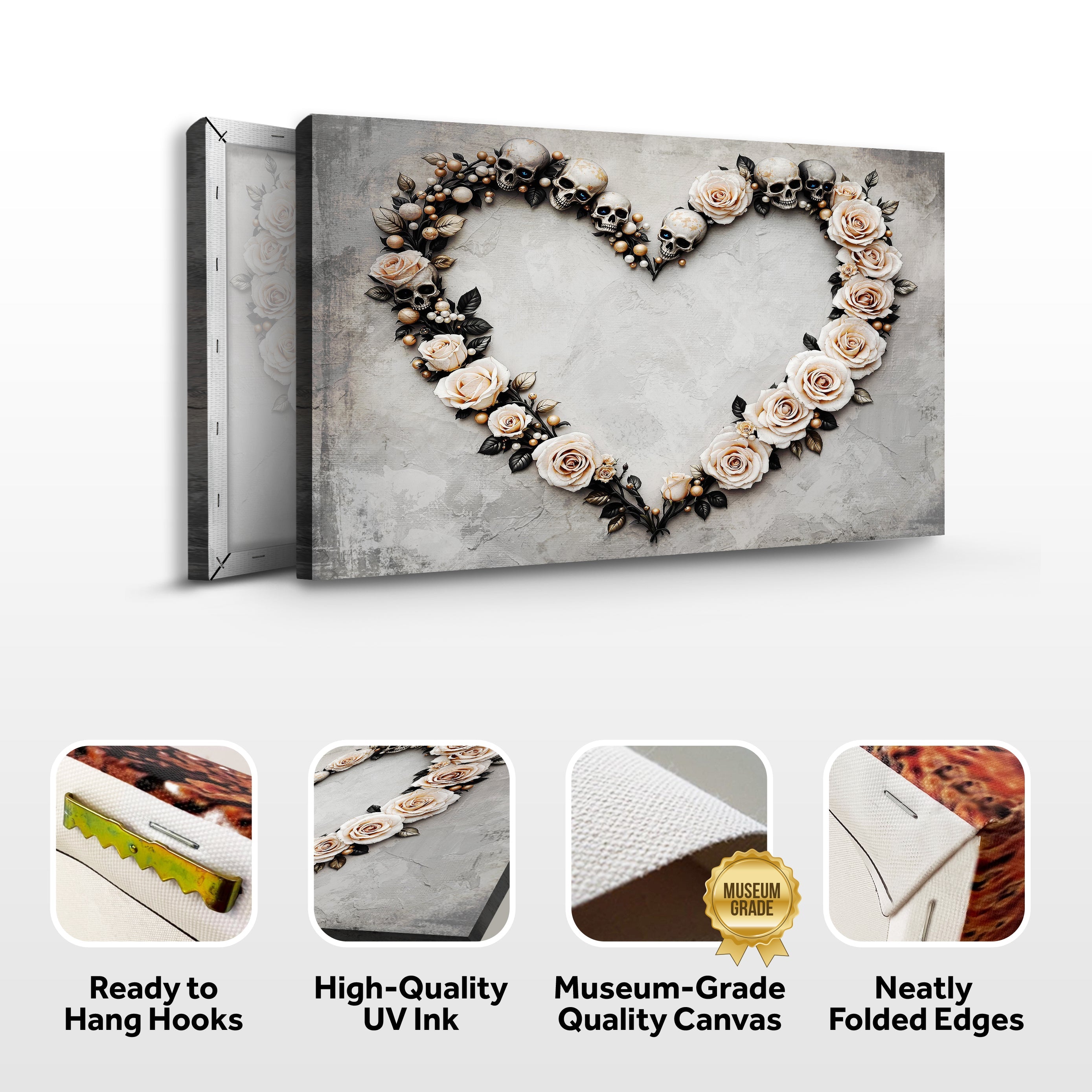 Skull and Flowers Wall Art XI on sale at MyriadMart