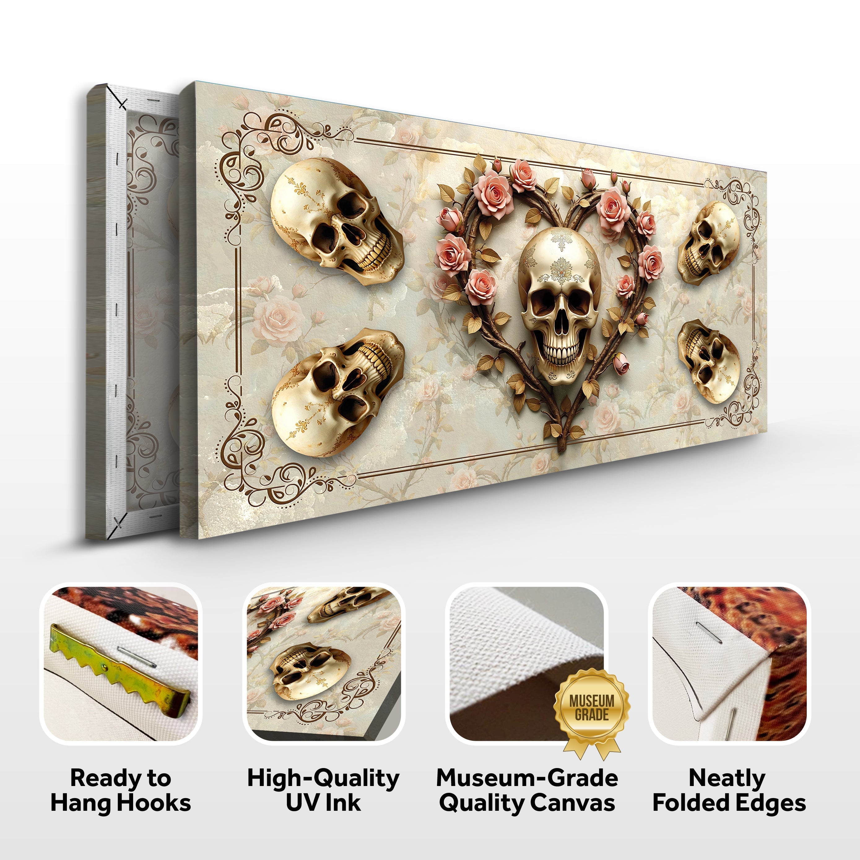 3D Vintage Skull Wall Art on sale at MyriadMart