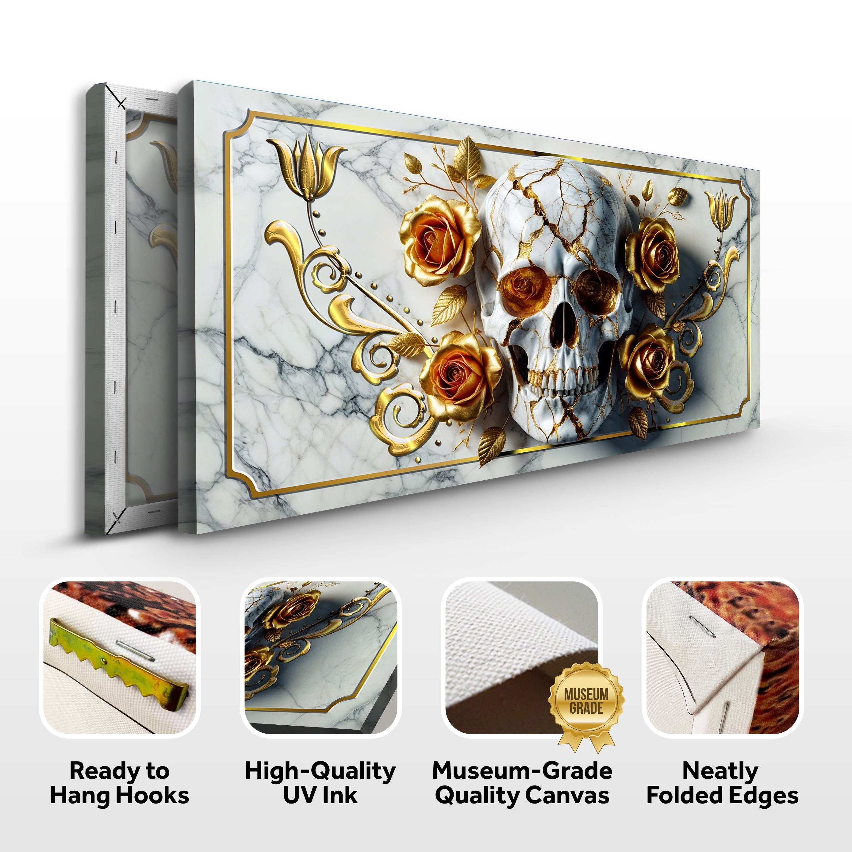 3D Rose and Skull Wall Art II on sale at MyriadMart