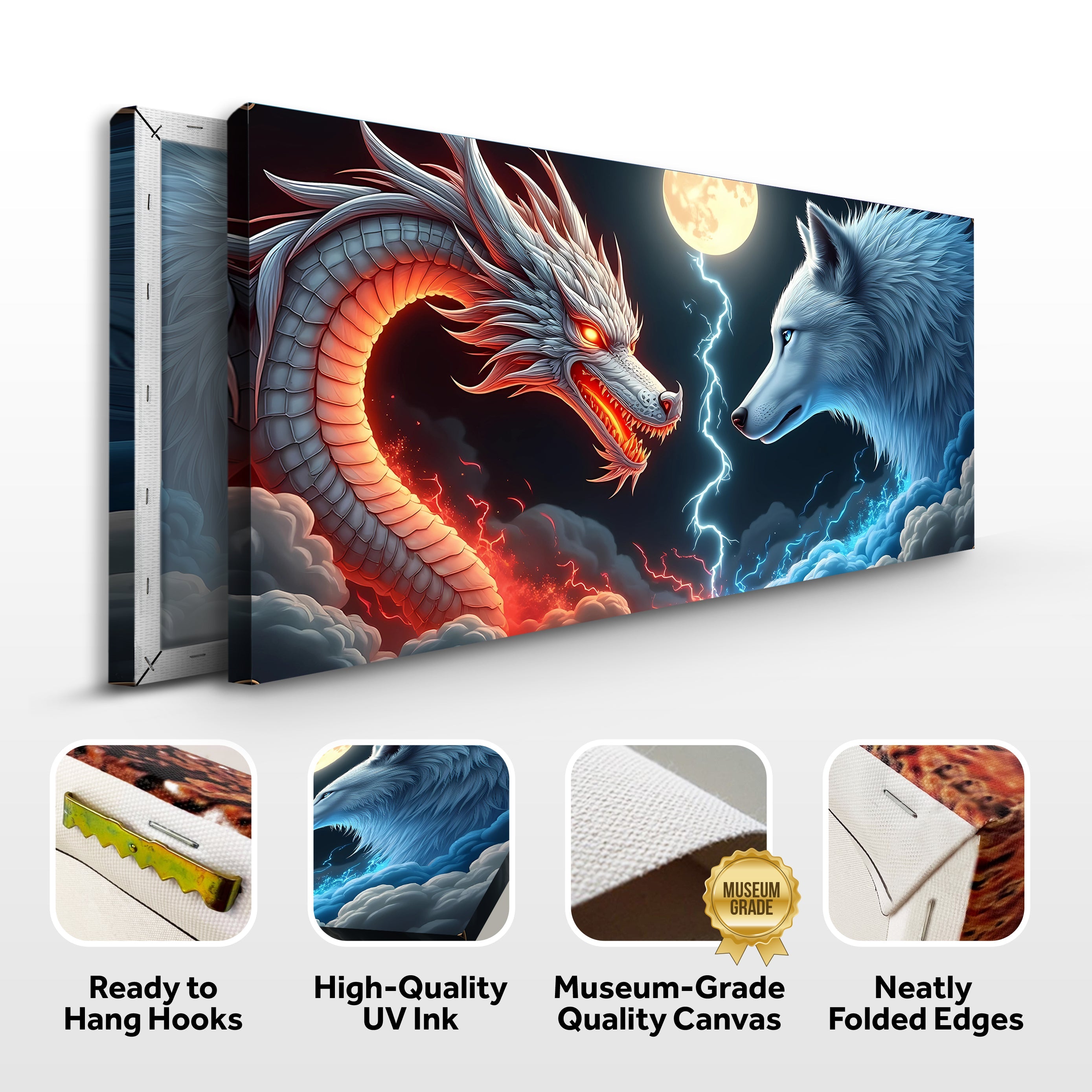 3D Dragon and Wolf Wall Art III on sale at MyriadMart