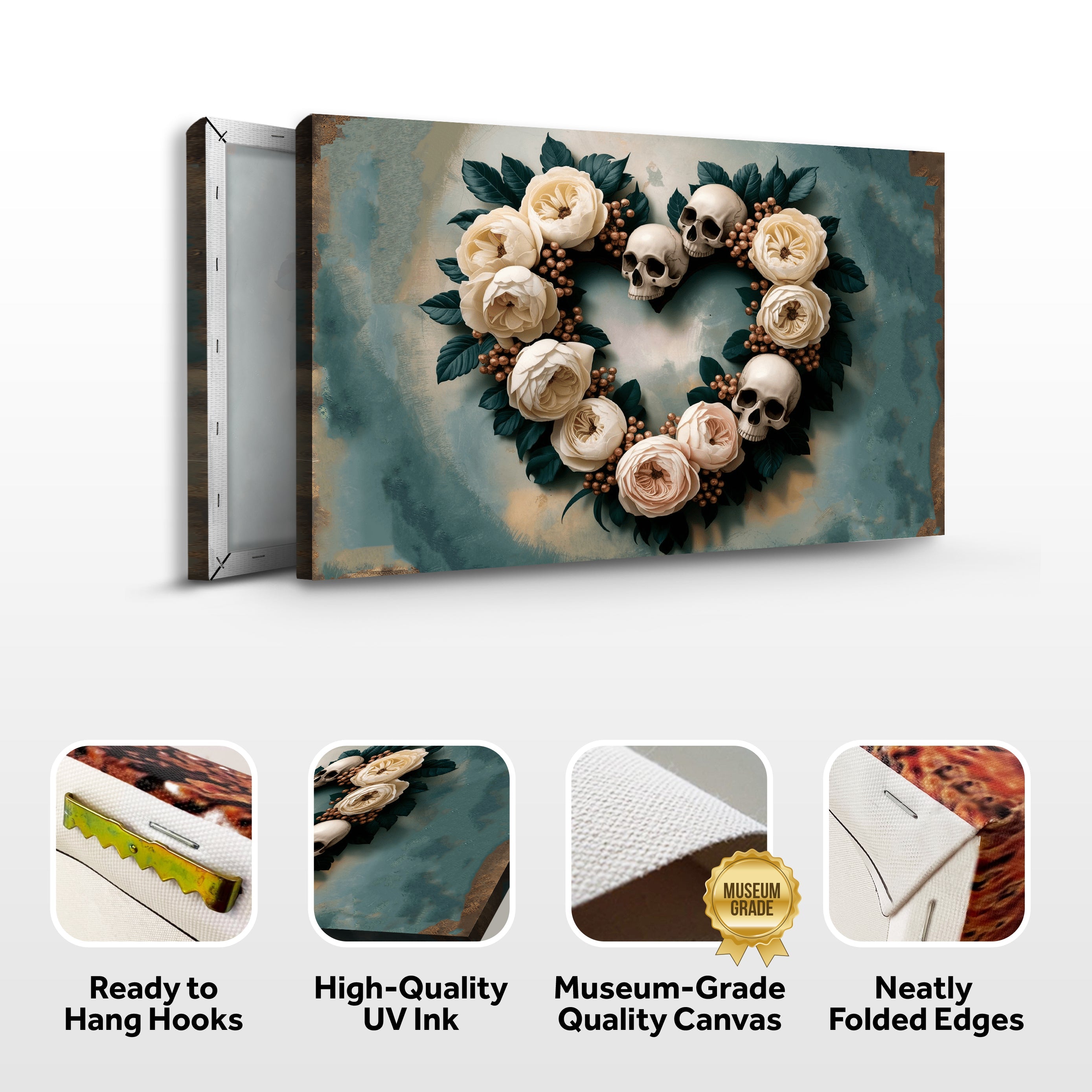 Skull and Flowers Wall Art III on sale at MyriadMart