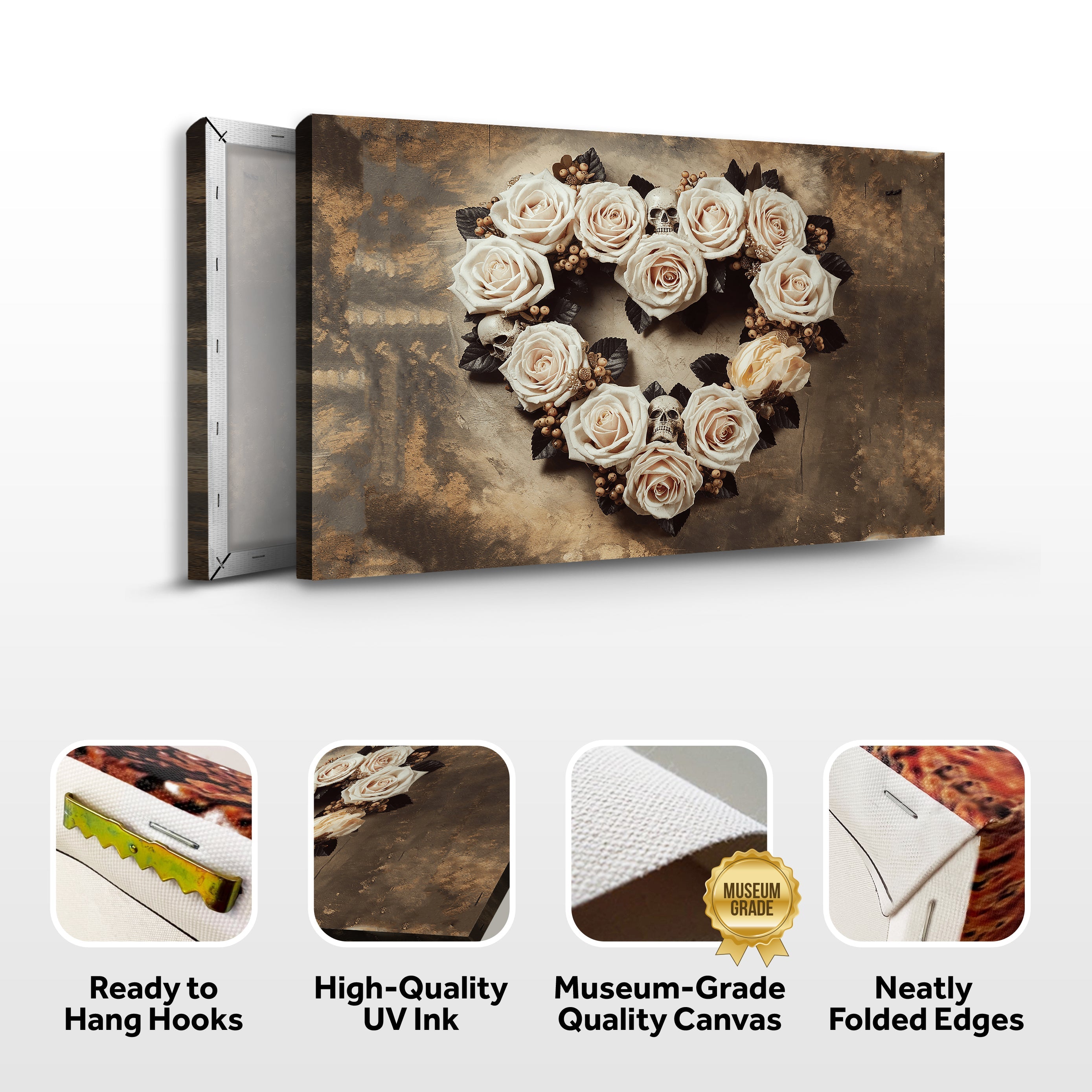 Skull and Flowers Wall Art V on sale at MyriadMart