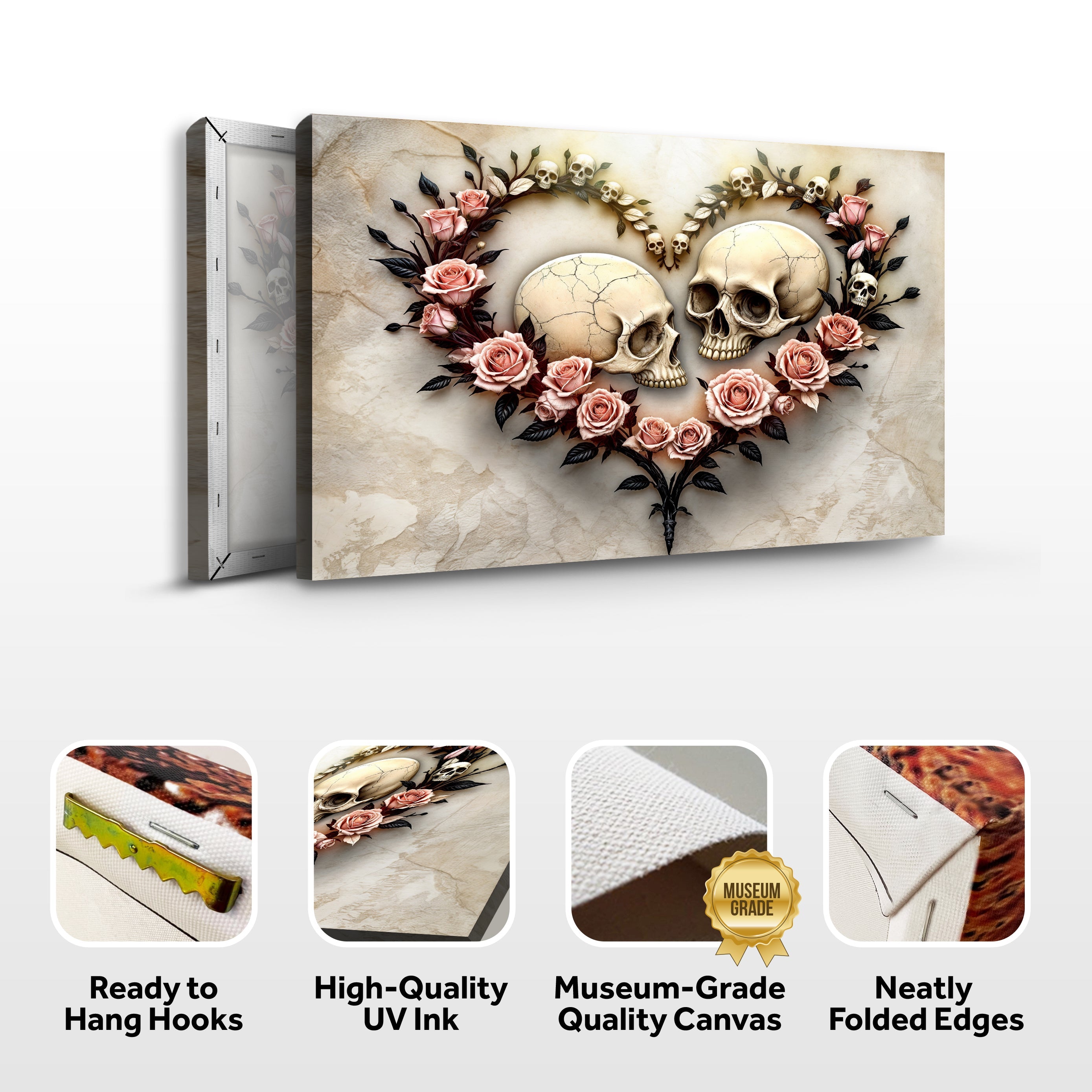 Skull and Flowers Wall Art VI on sale at MyriadMart