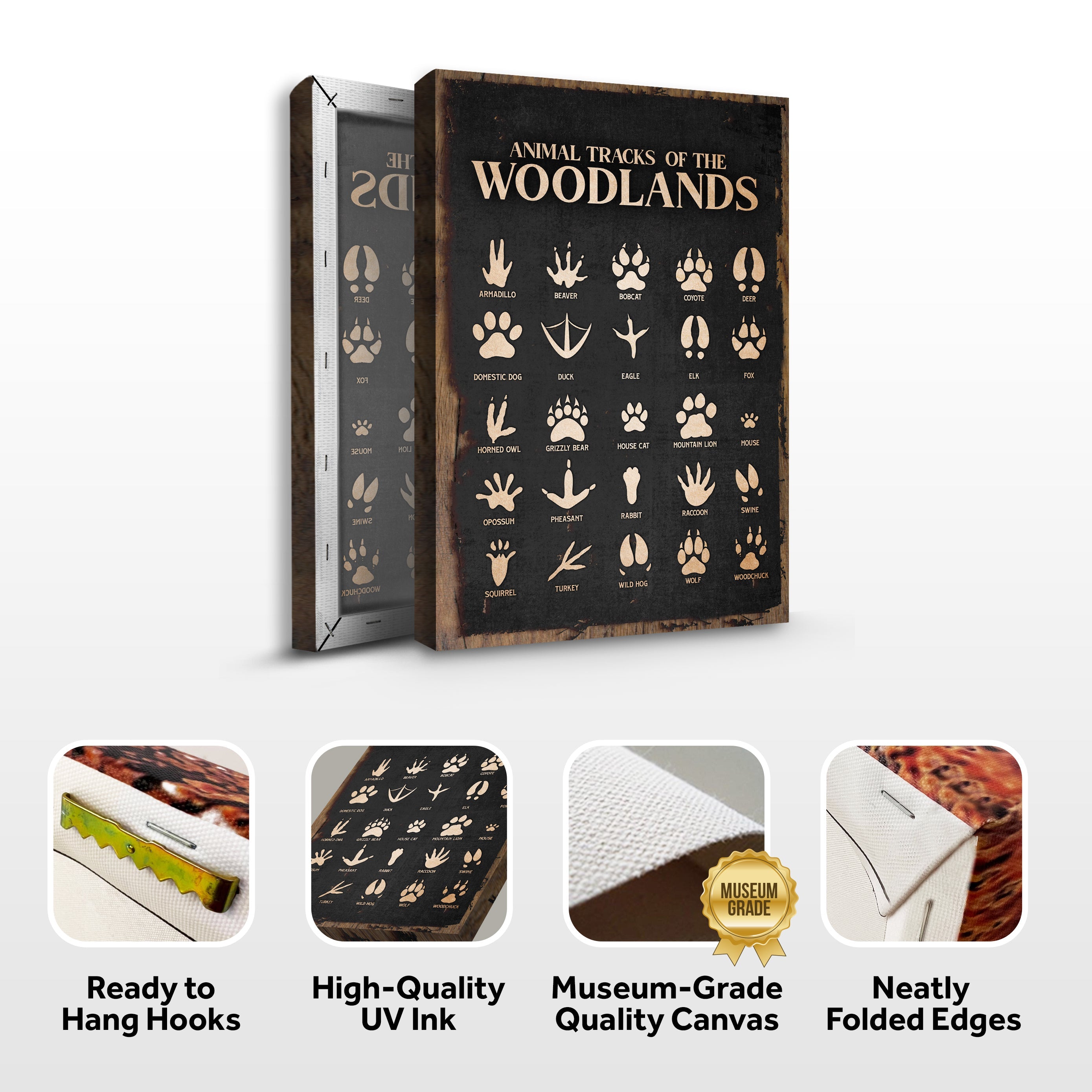 Animal Tracks Of The Woodlands Sign II on sale at MyriadMart