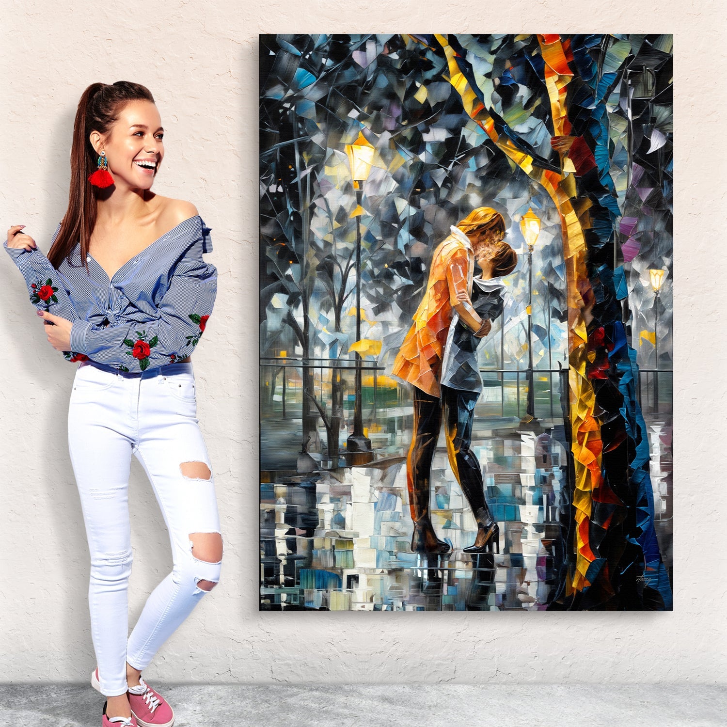Canvas Print: "Kaleidoscope Kiss" on sale at MyriadMart