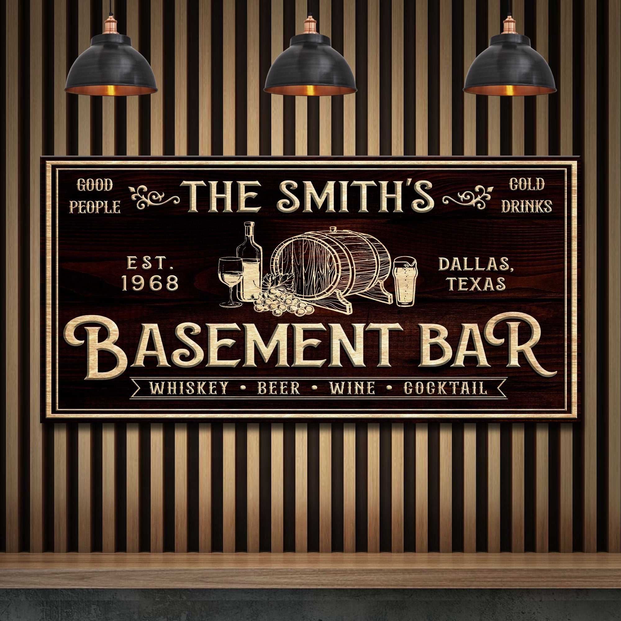 Personalized Basement Bar Sign on sale at MyriadMart