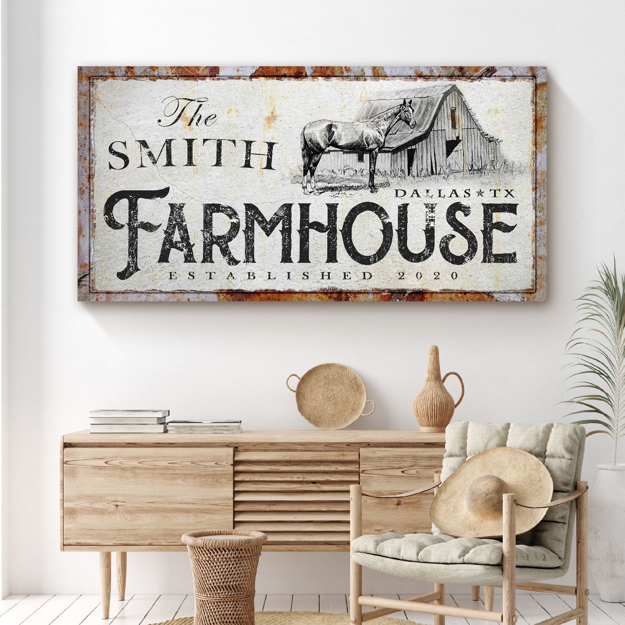 Rustic Horse Farmhouse Sign on sale at MyriadMart