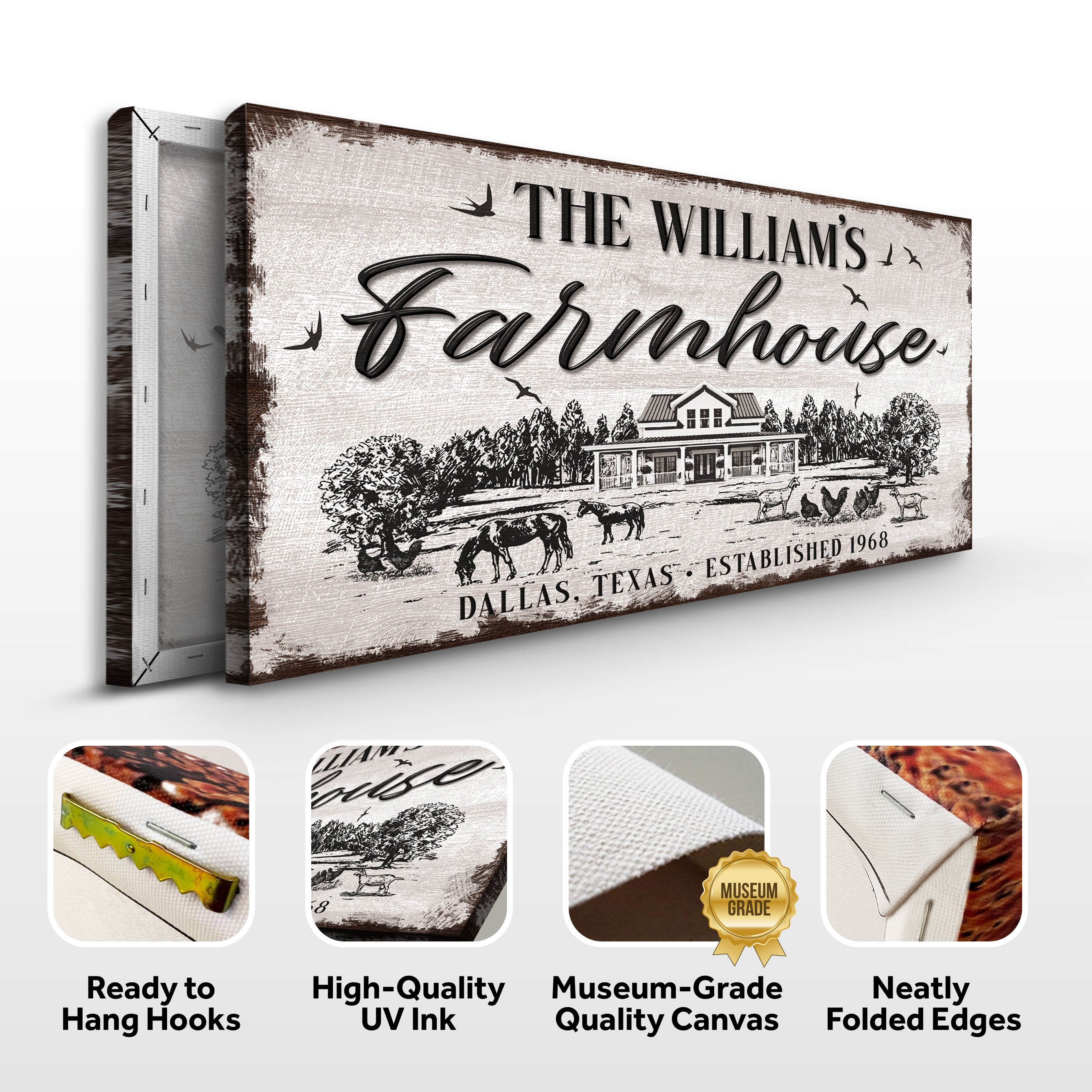 Custom Farmhouse Sign on sale at MyriadMart