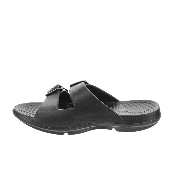 Sovella Active Recovery Sandals Women's PF Buckle Slide Black on sale at MyriadMart