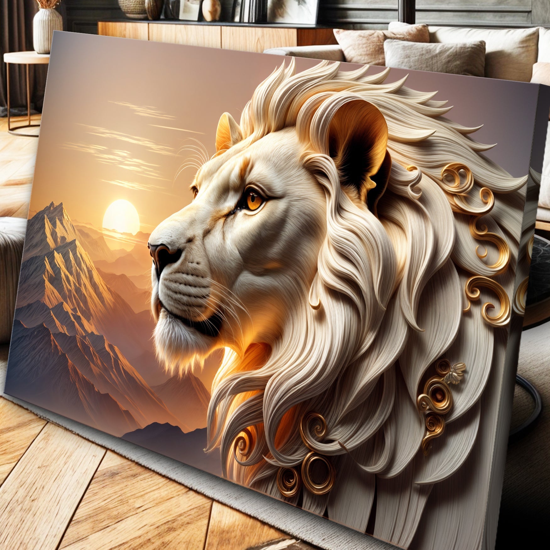 3D Majestic Lion Wall Art IV on sale at MyriadMart