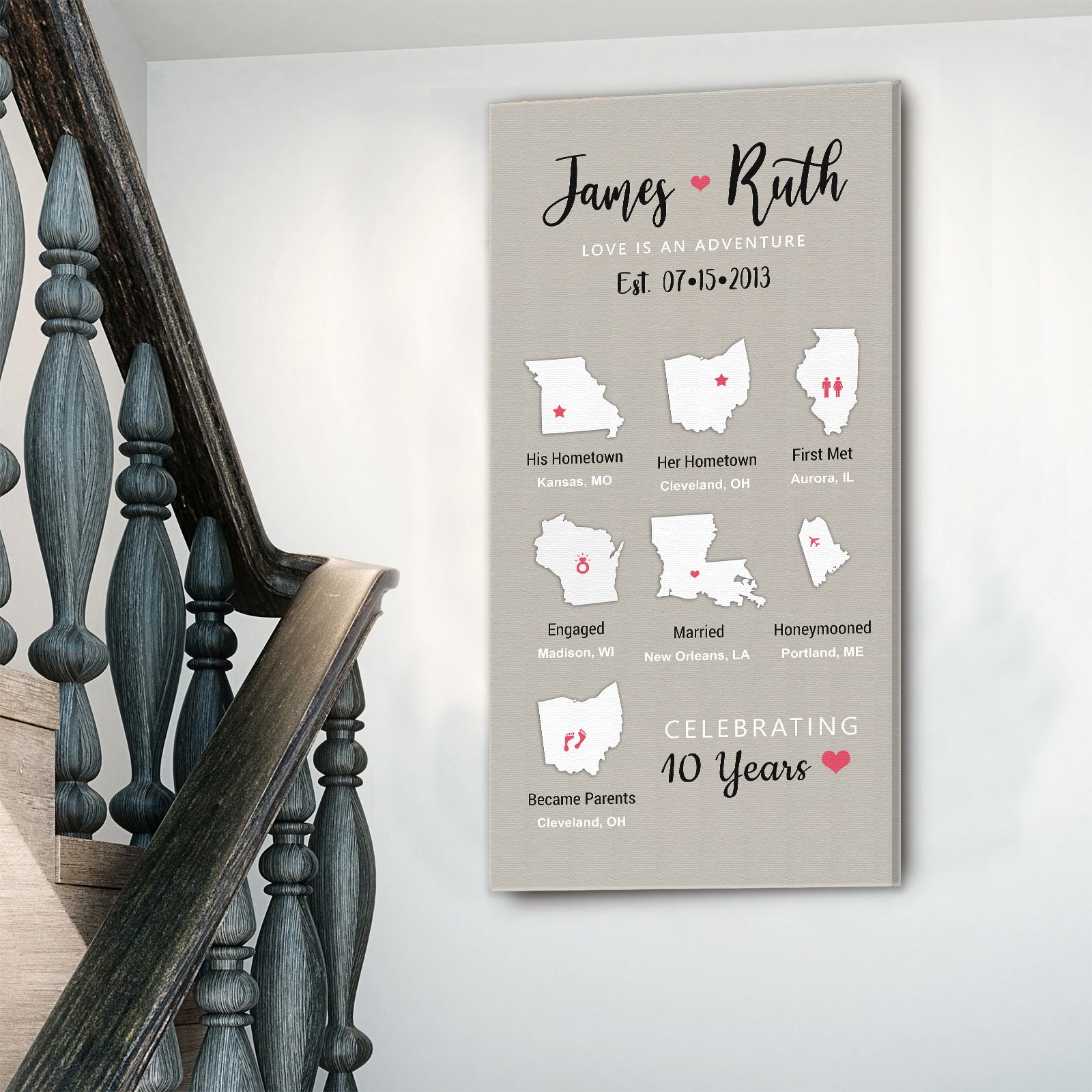 Love Is An Adventure Sign on sale at MyriadMart