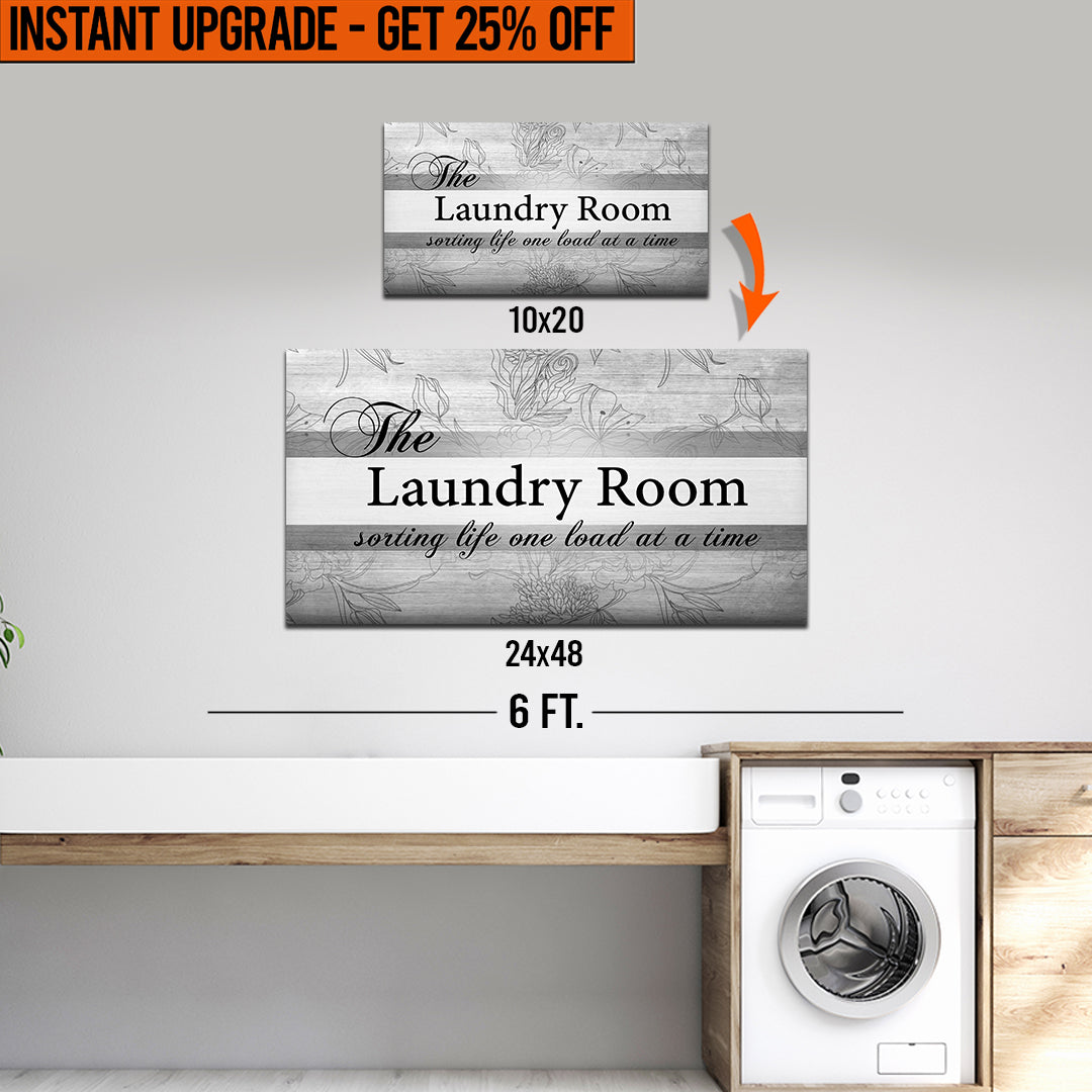 Upgrade Your 20x10 Inches 'The Laundry Room' Style 1 Canvas To 48x24 Inches on sale at MyriadMart