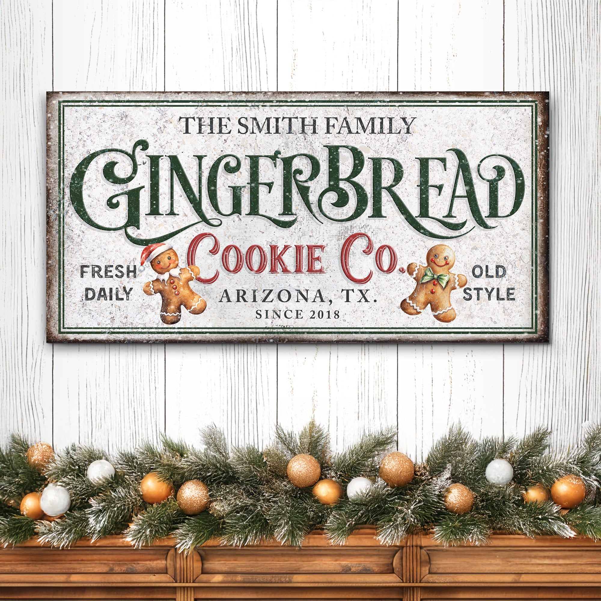 Family Gingerbread Bakery Christmas Sign II on sale at MyriadMart