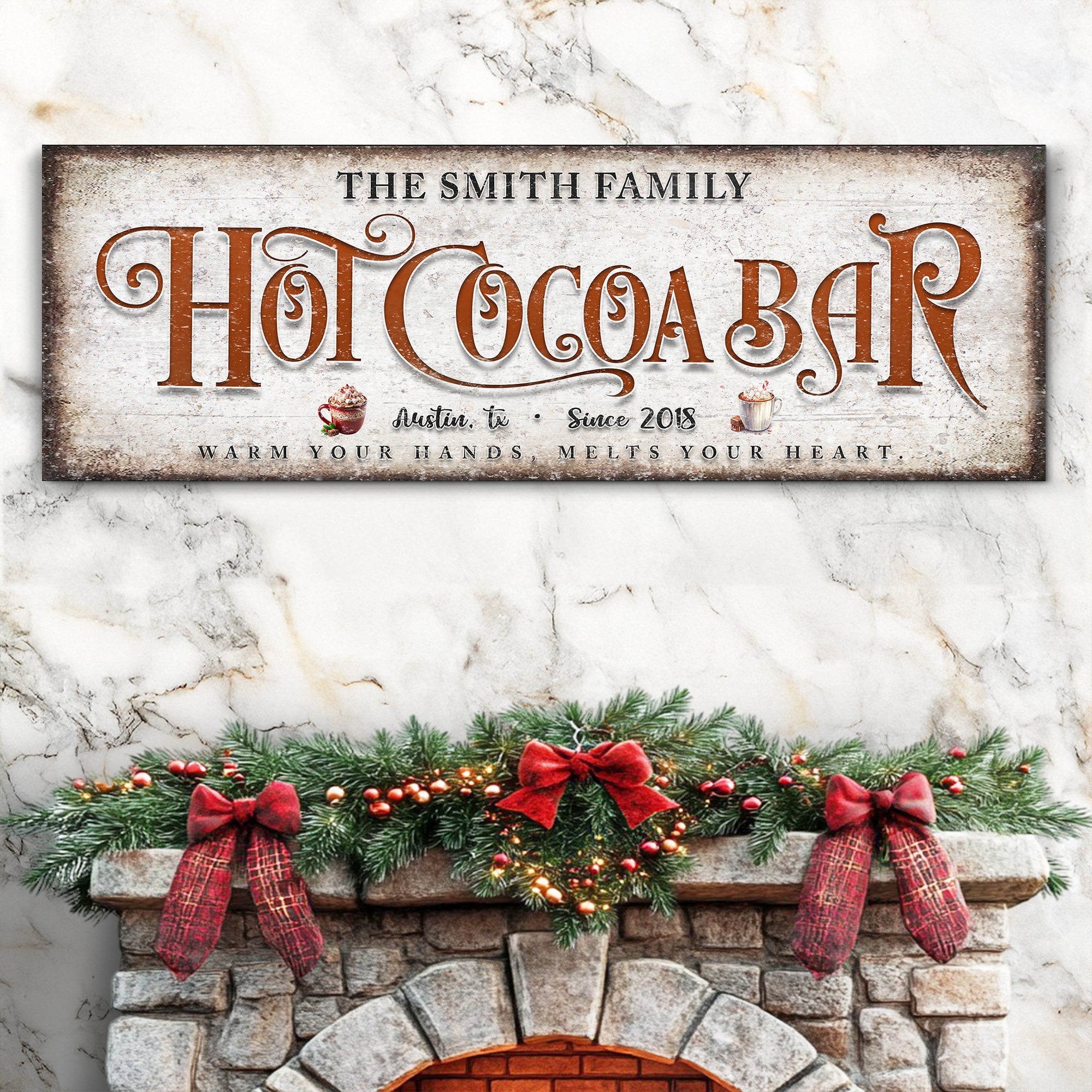 Hot Chocolate Christmas Bar Sign II on sale at MyriadMart