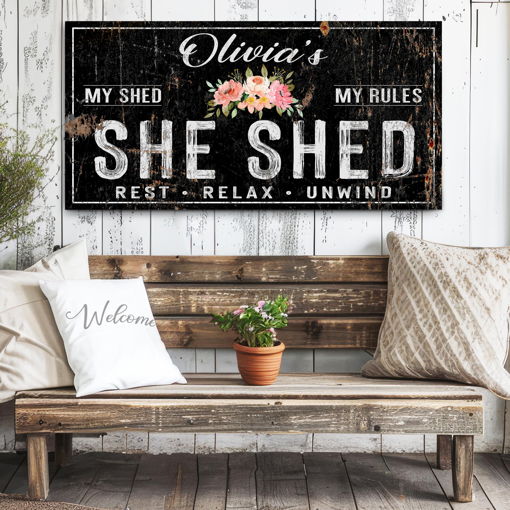 Personalized She Shed Sign IX on sale at MyriadMart