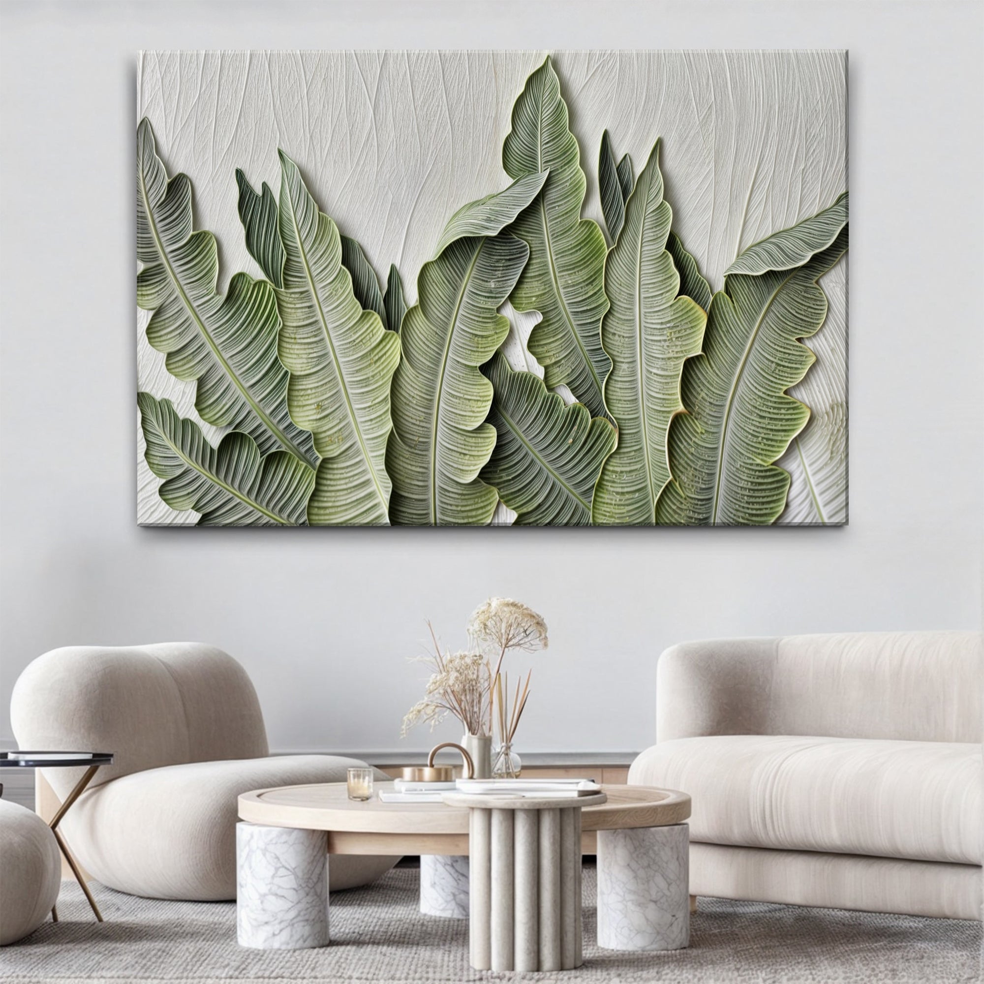 Modern Serene Leaves Wall Art on sale at MyriadMart
