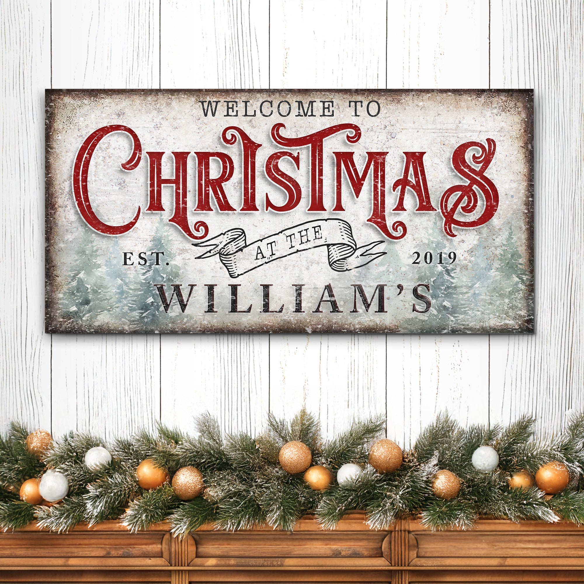Family Welcome To Christmas Sign IV on sale at MyriadMart