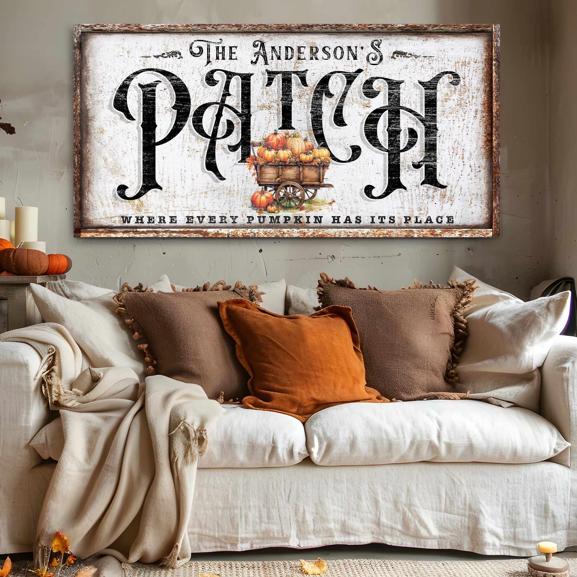 Personalized Pumpkin Patch Sign VIII on sale at MyriadMart
