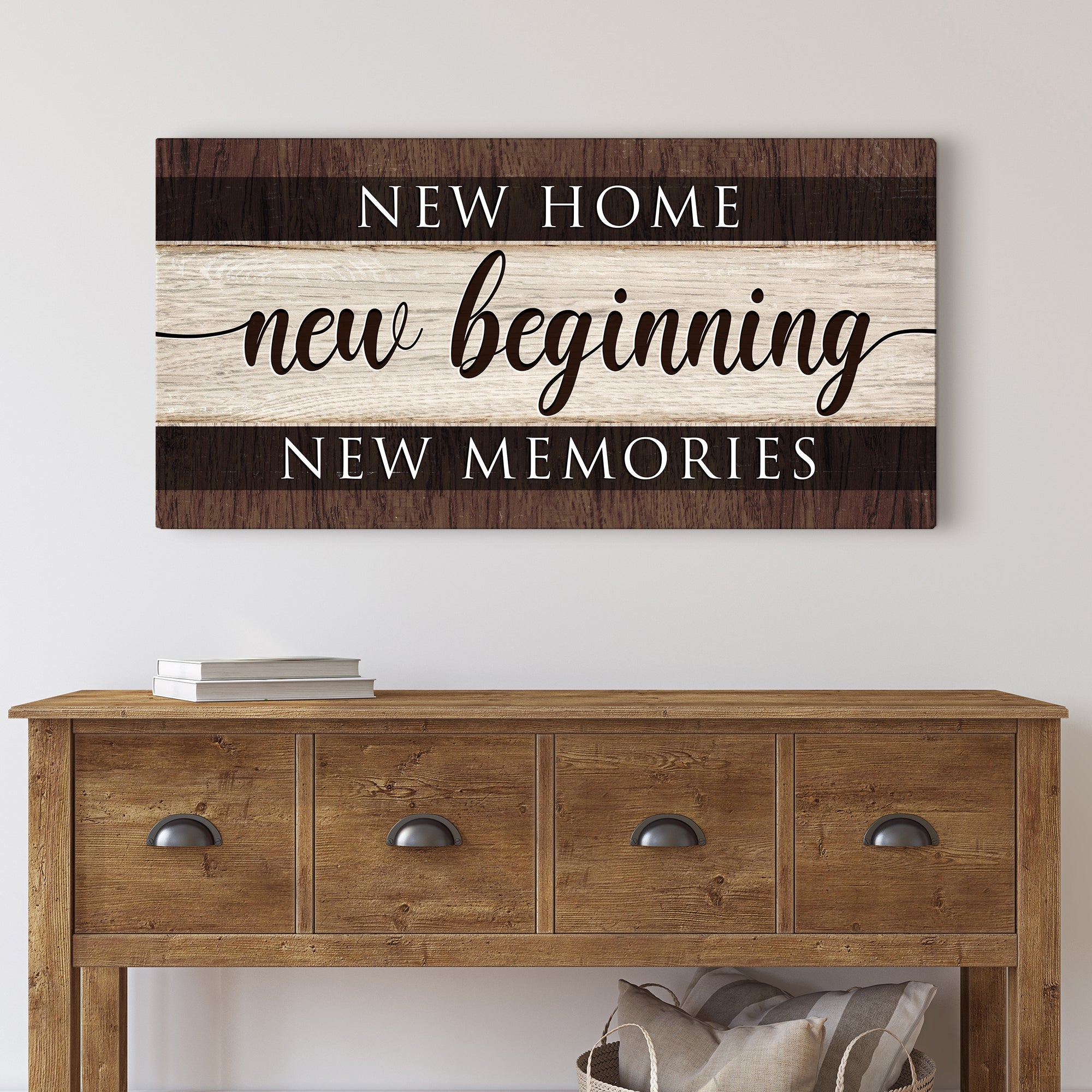 New Home New Beginning New Memories Sign III on sale at MyriadMart