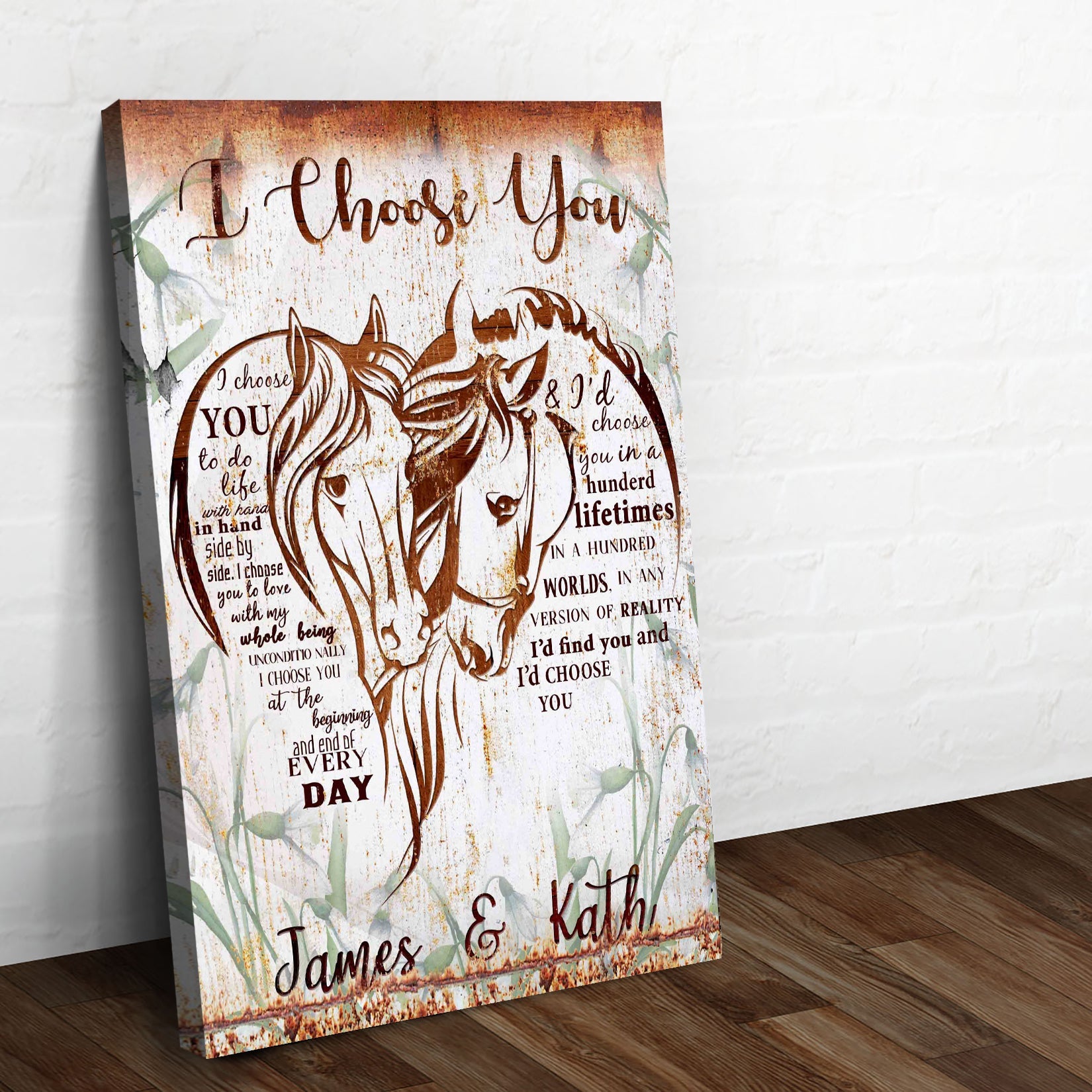 I Choose You Couple Horse Sign on sale at MyriadMart