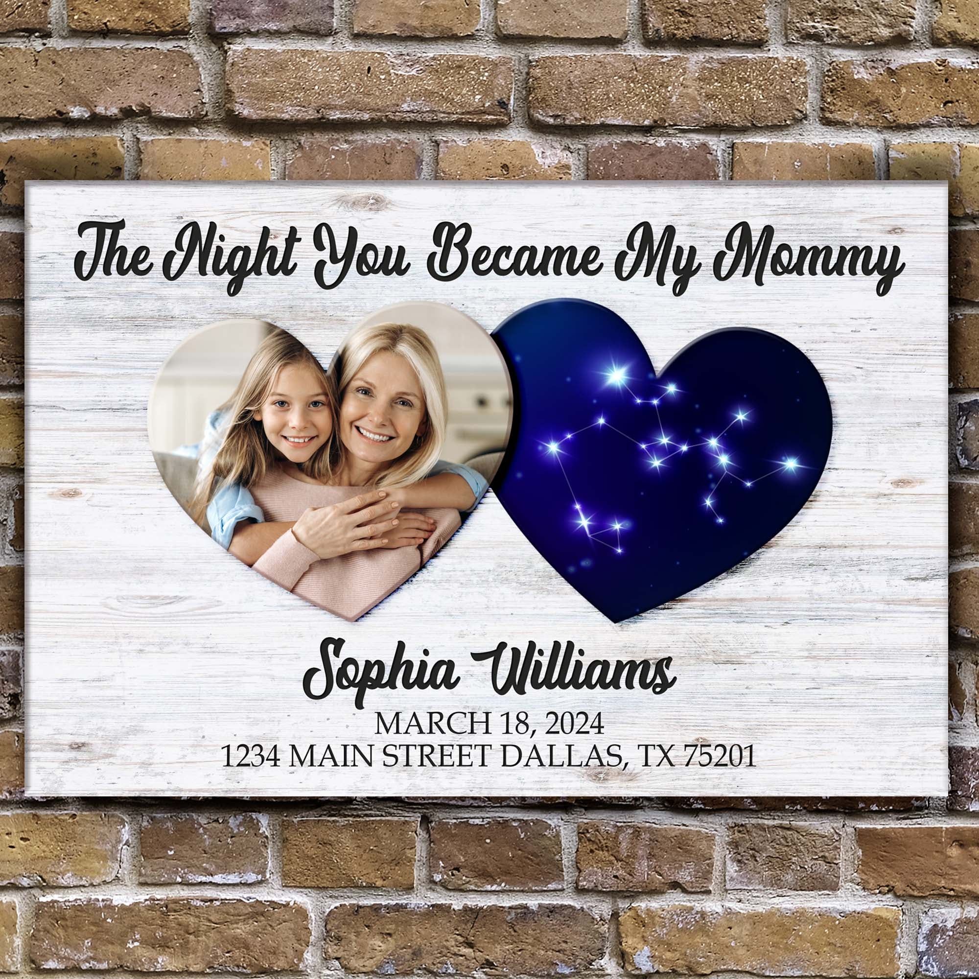 Mother's Day Sign The Night You Became My Mommy on sale at MyriadMart