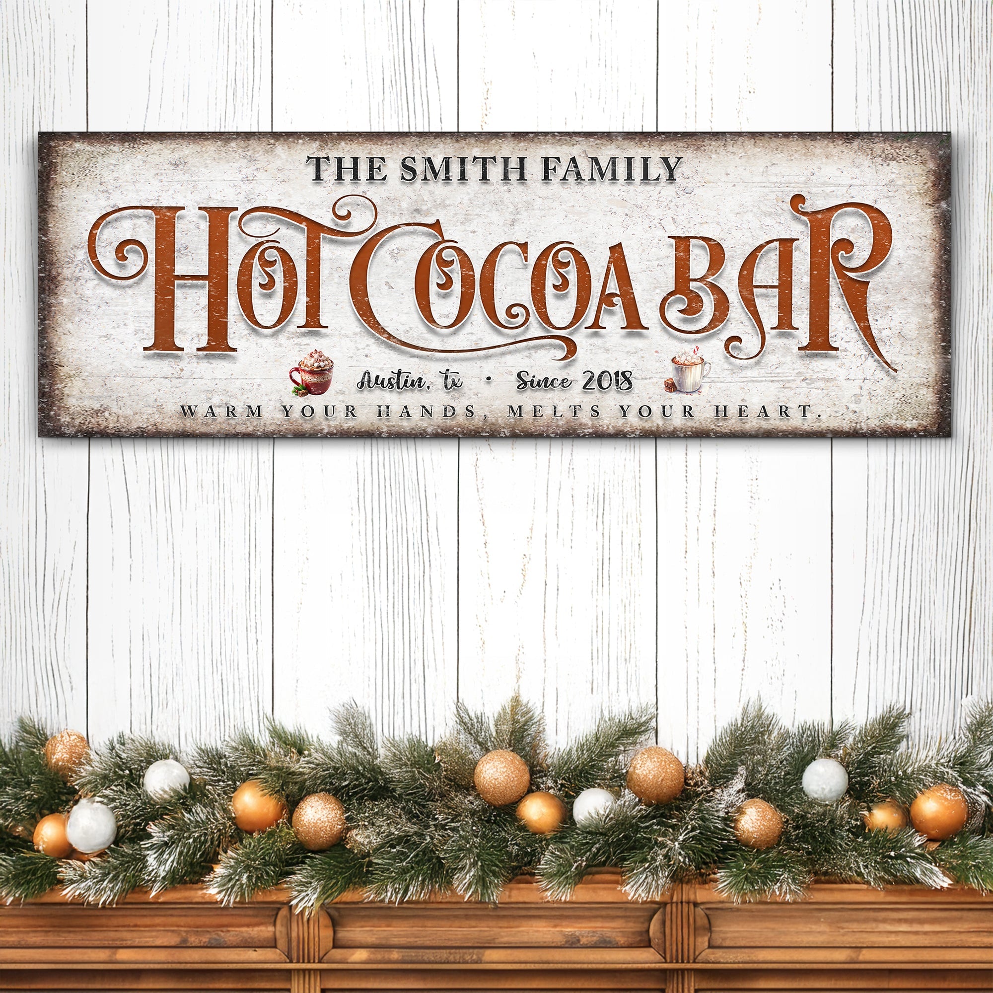 Hot Chocolate Christmas Bar Sign II on sale at MyriadMart