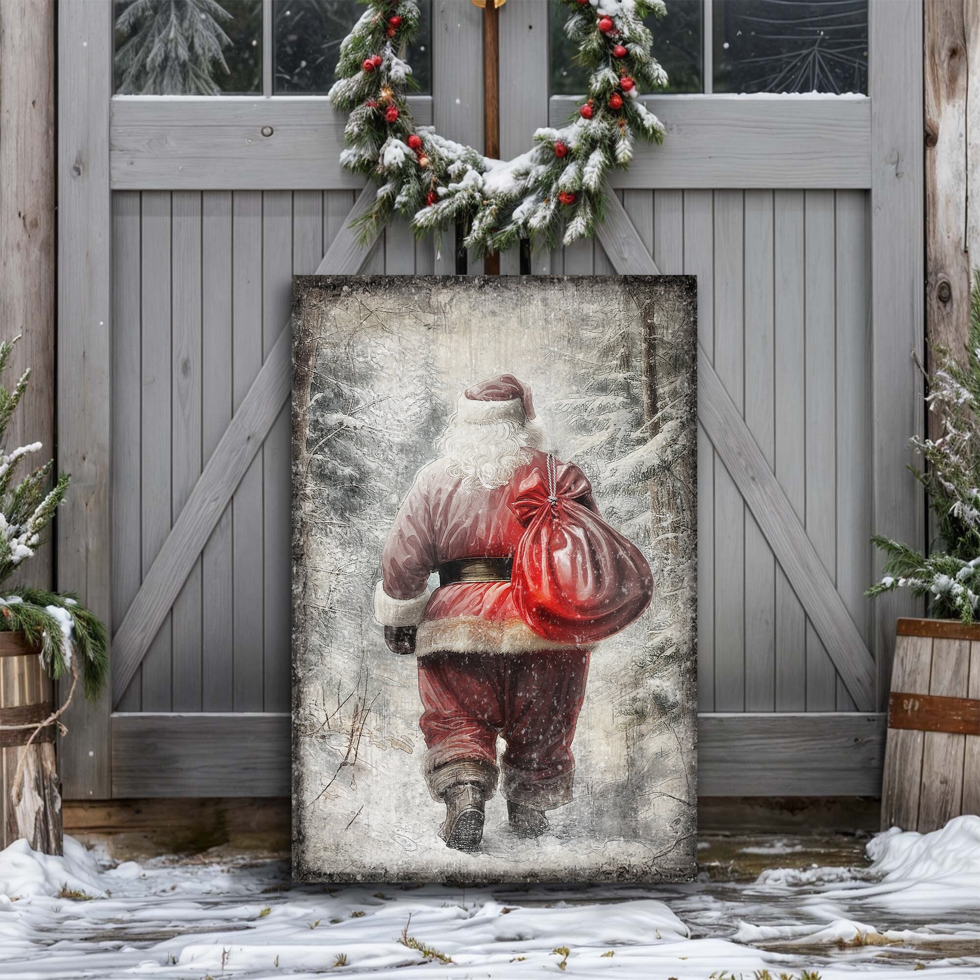 Vintage Christmas Santa Claus Wall Art III on sale at MyriadMart