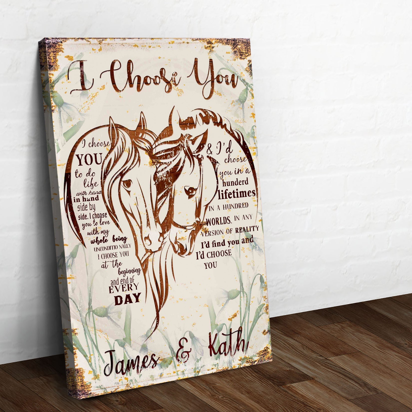 I Choose You Couple Horse Sign on sale at MyriadMart