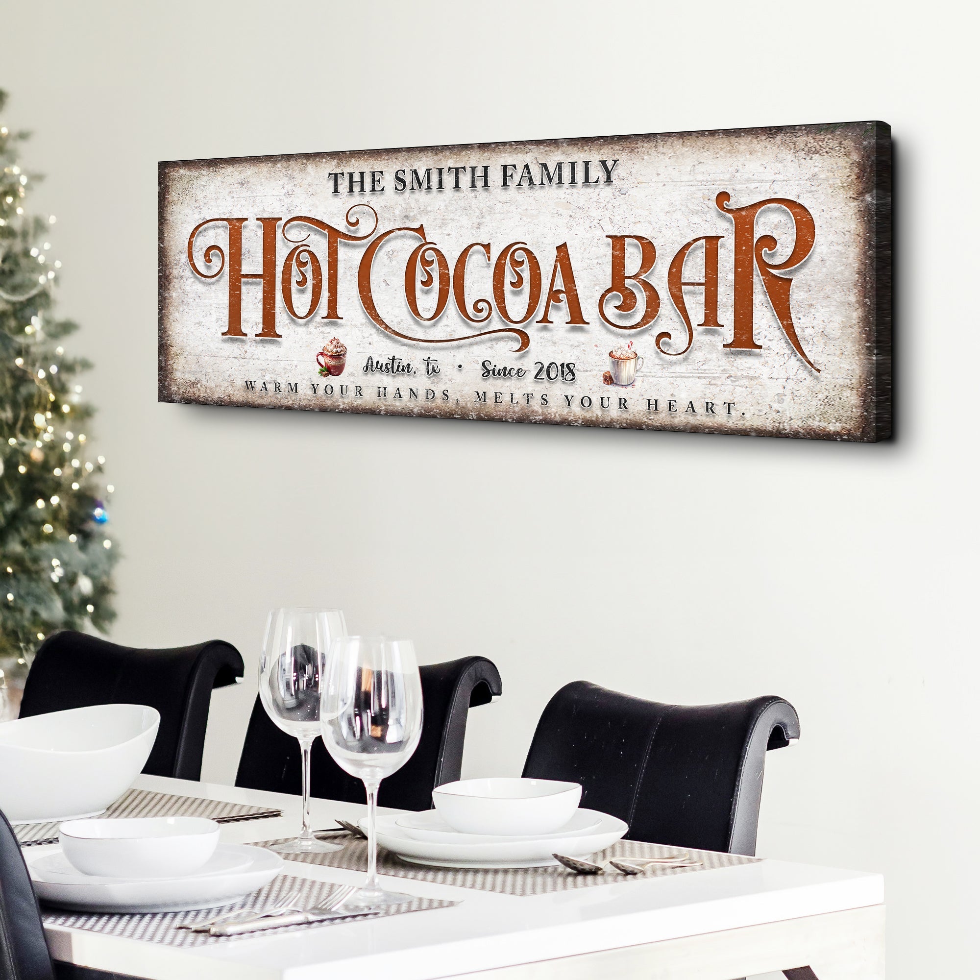 Hot Chocolate Christmas Bar Sign II on sale at MyriadMart