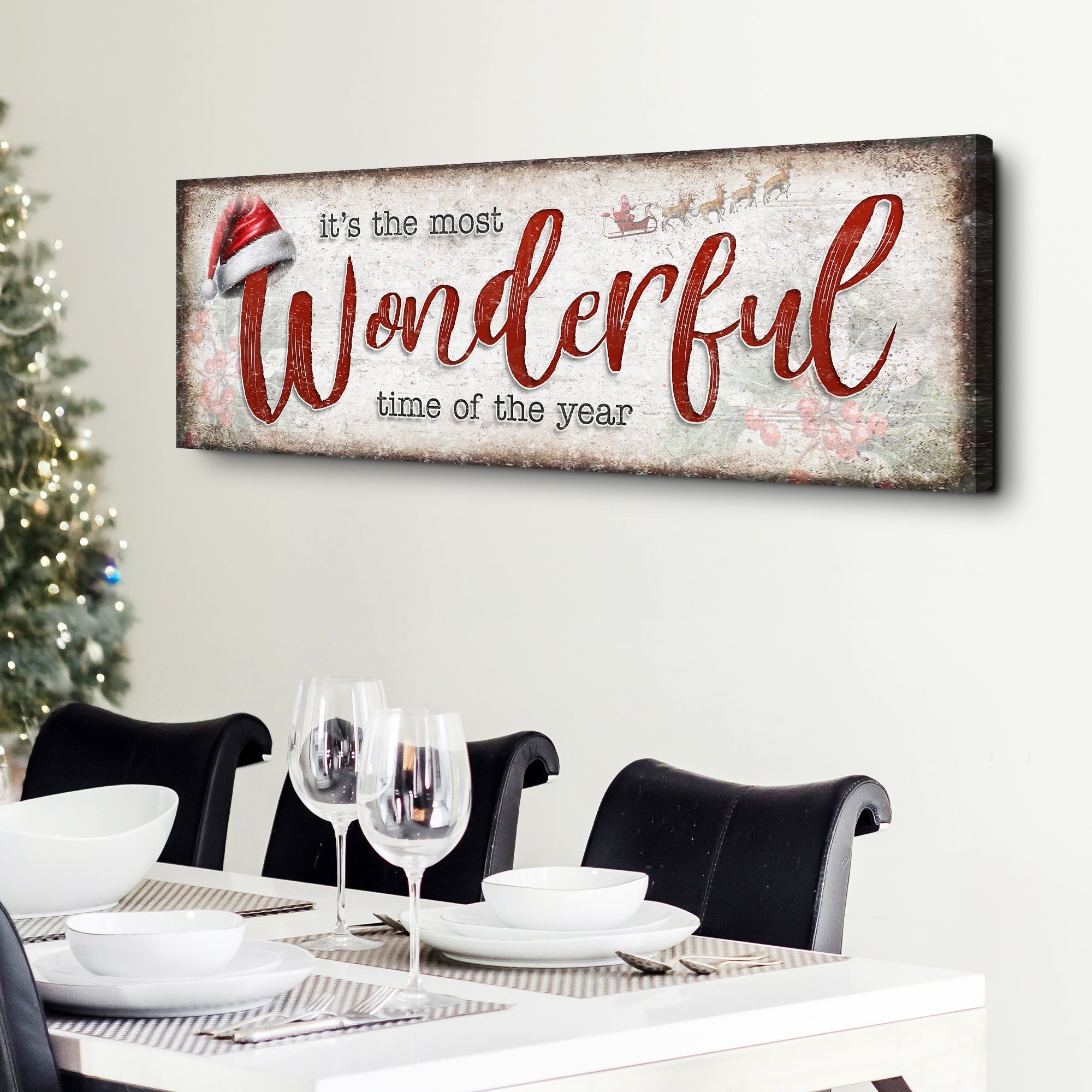 It's The Most Wonderful Time Of The Year Christmas Sign III on sale at MyriadMart
