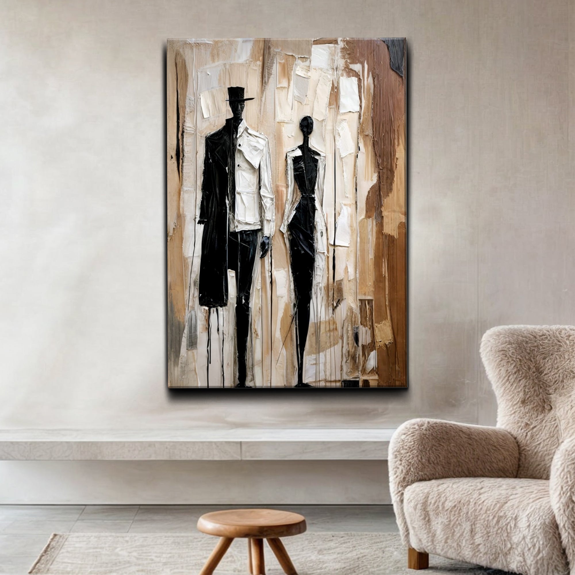 Modern Abstract Couple Wall Art on sale at MyriadMart