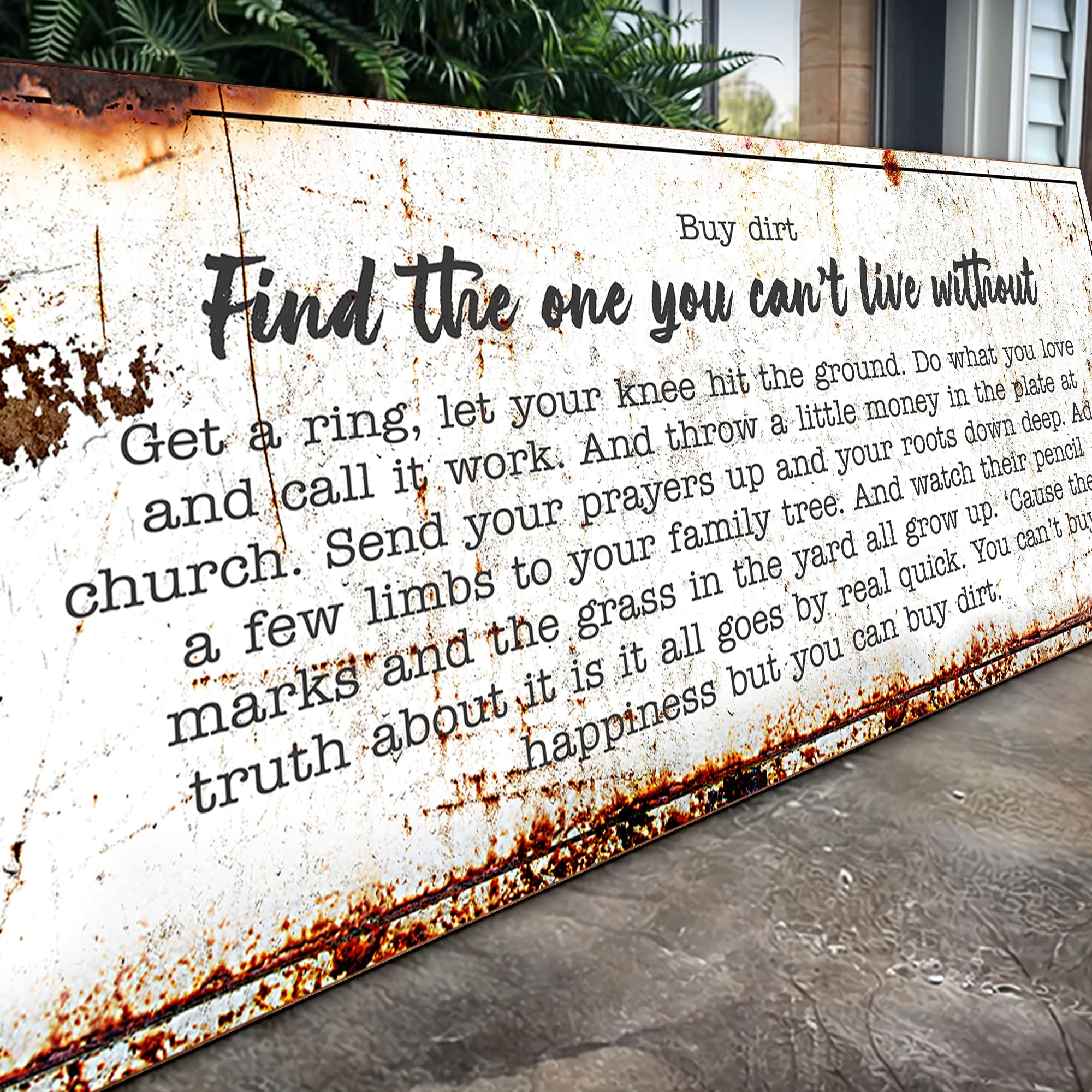 Find The One You Can't Live Without Family Sign on sale at MyriadMart