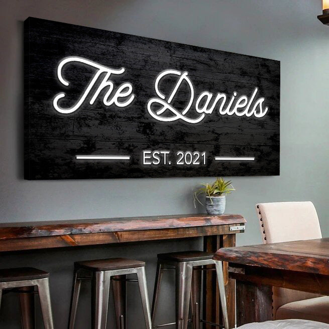 Wooden Family Name Sign on sale at MyriadMart