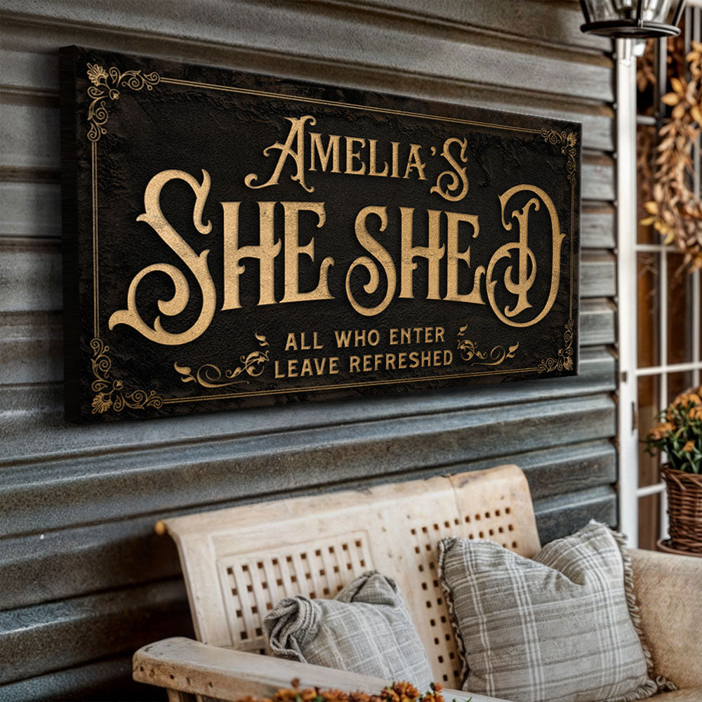 Personalized She Shed Sign II on sale at MyriadMart