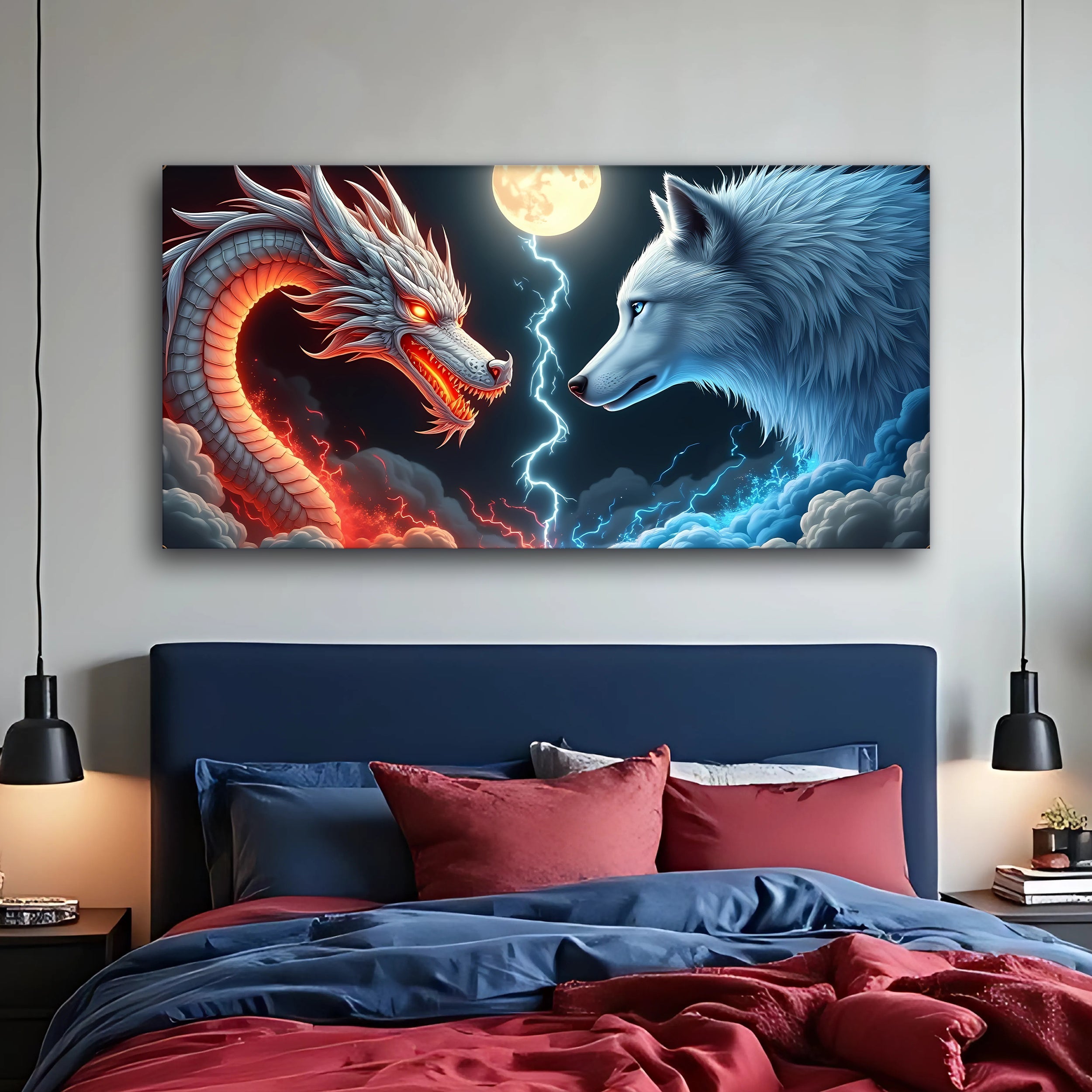 3D Dragon and Wolf Wall Art III on sale at MyriadMart