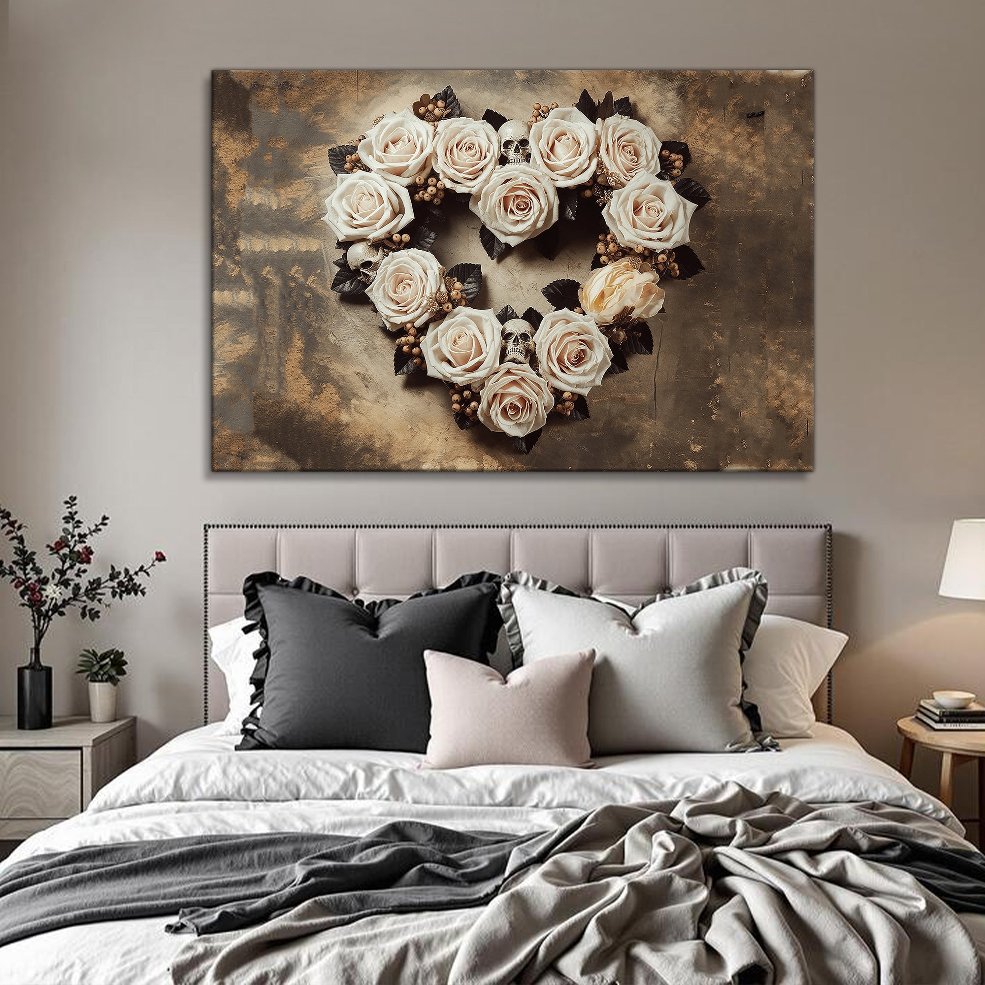 Skull and Flowers Wall Art V on sale at MyriadMart