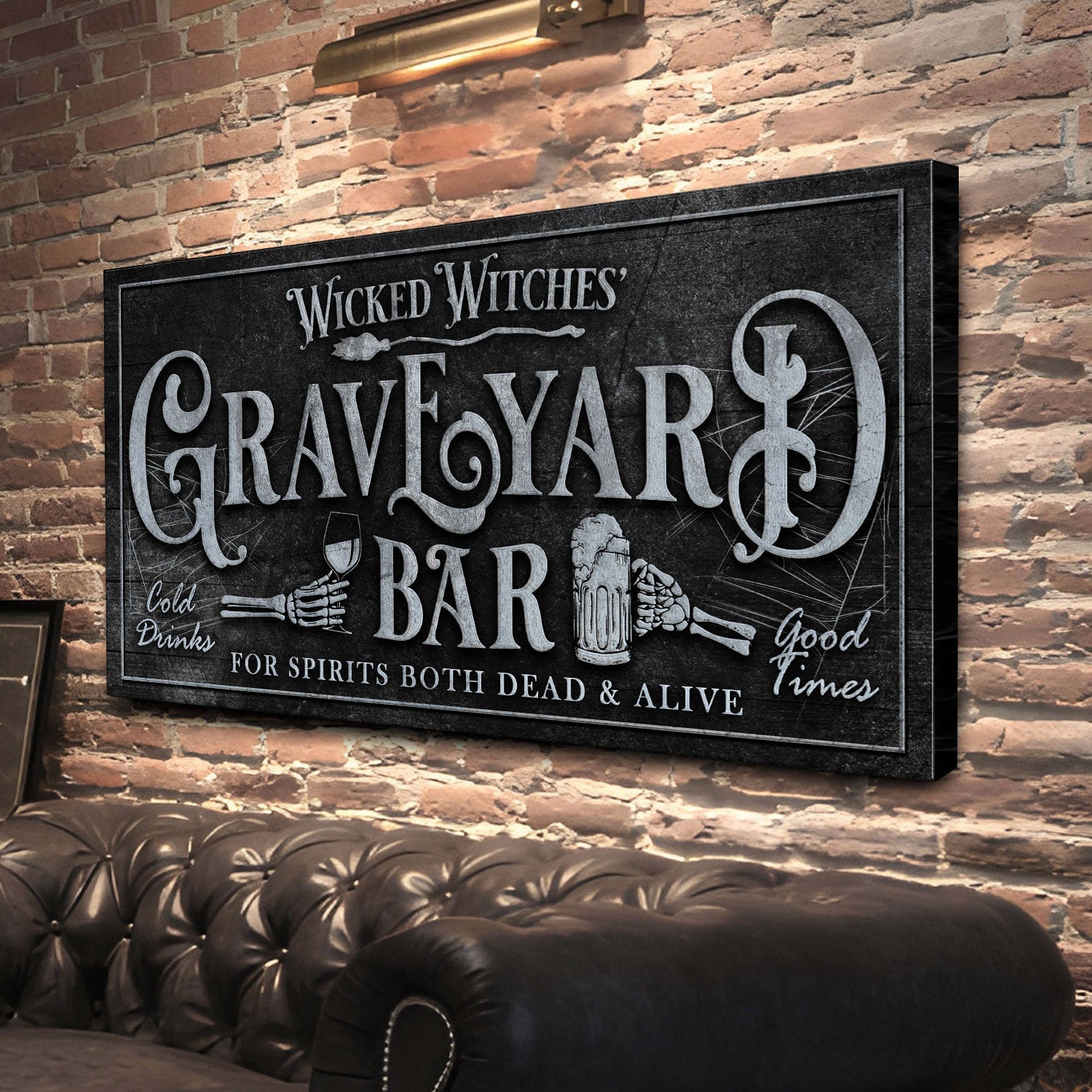 Wicked Witches' Graveyard Bar Halloween Sign II on sale at MyriadMart