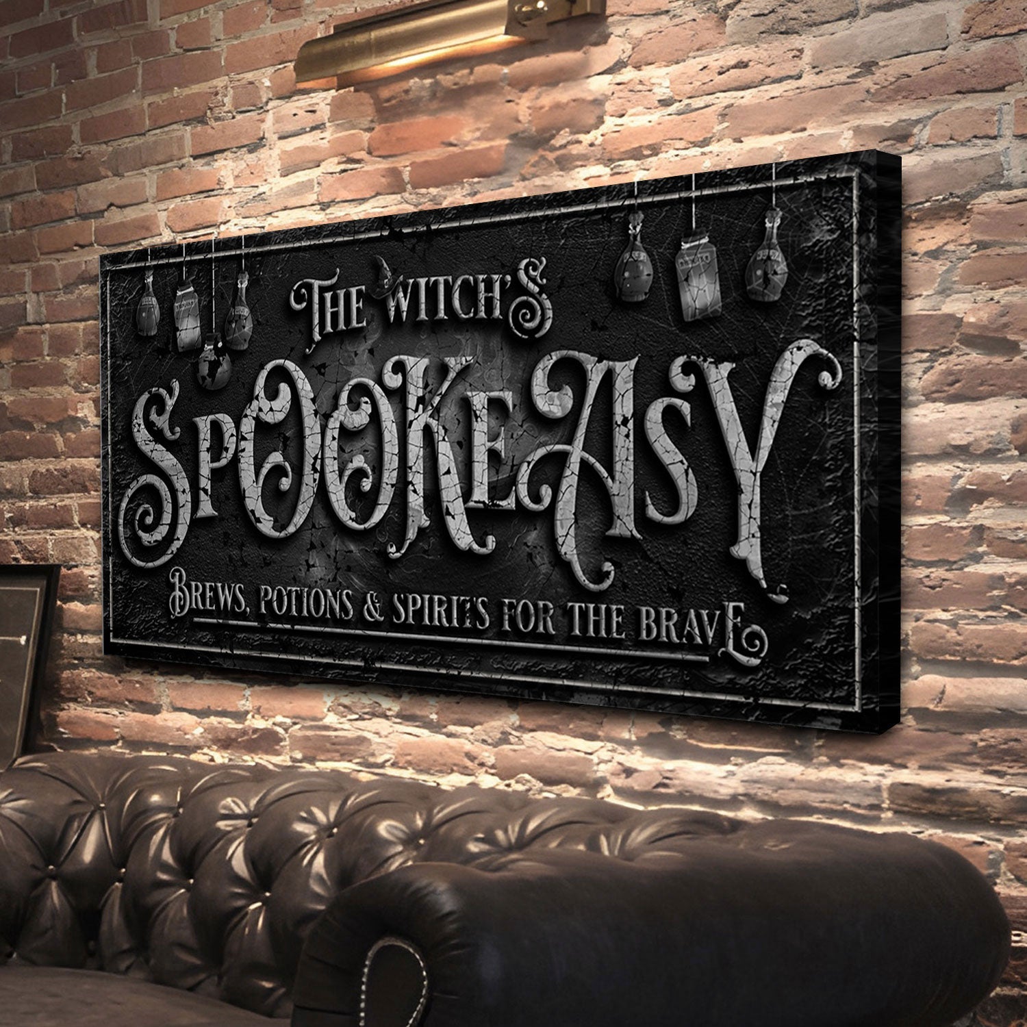 The Witch's Speakeasy Bar Halloween Sign on sale at MyriadMart