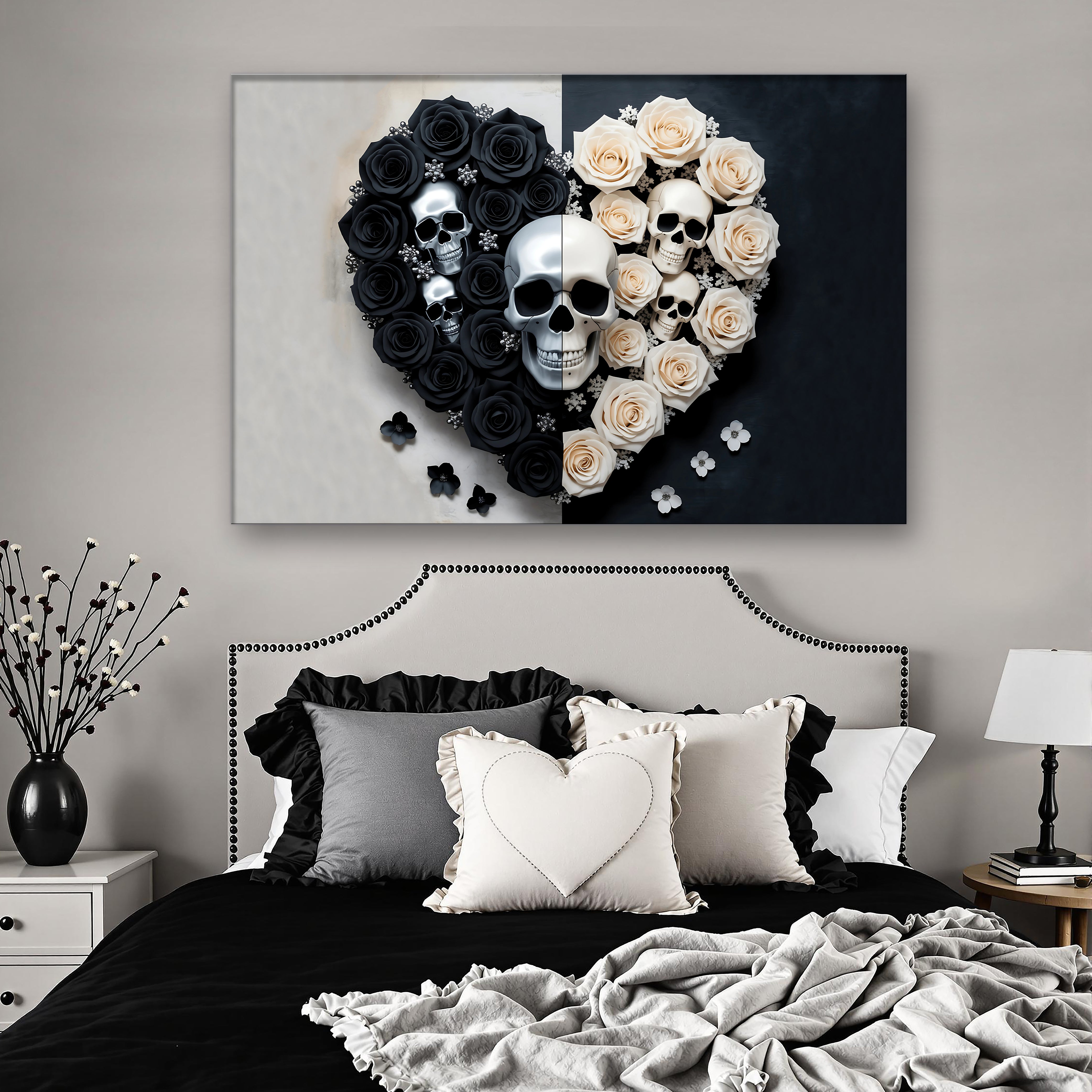 Skull and Flowers Wall Art XIII on sale at MyriadMart
