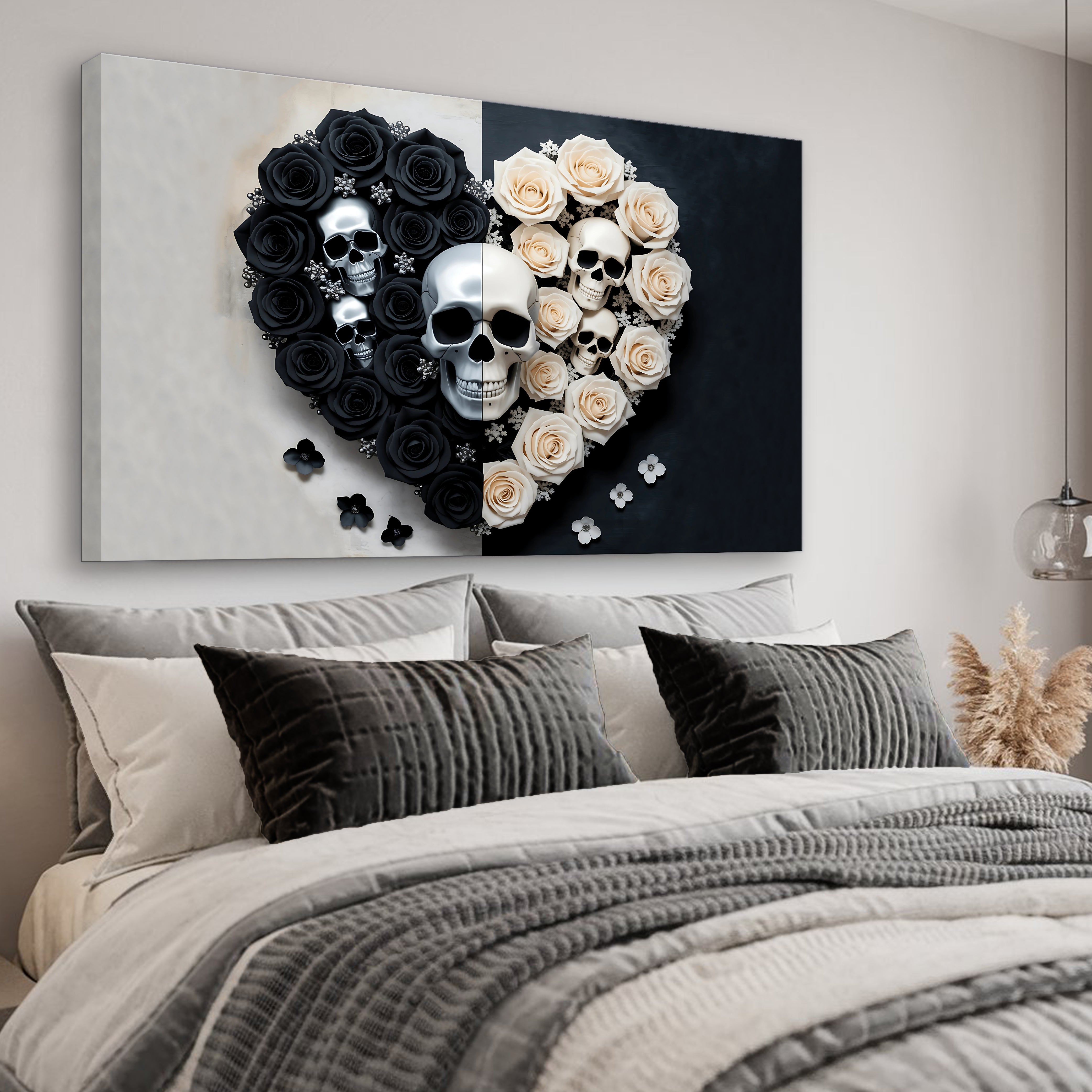 Skull and Flowers Wall Art XIII on sale at MyriadMart