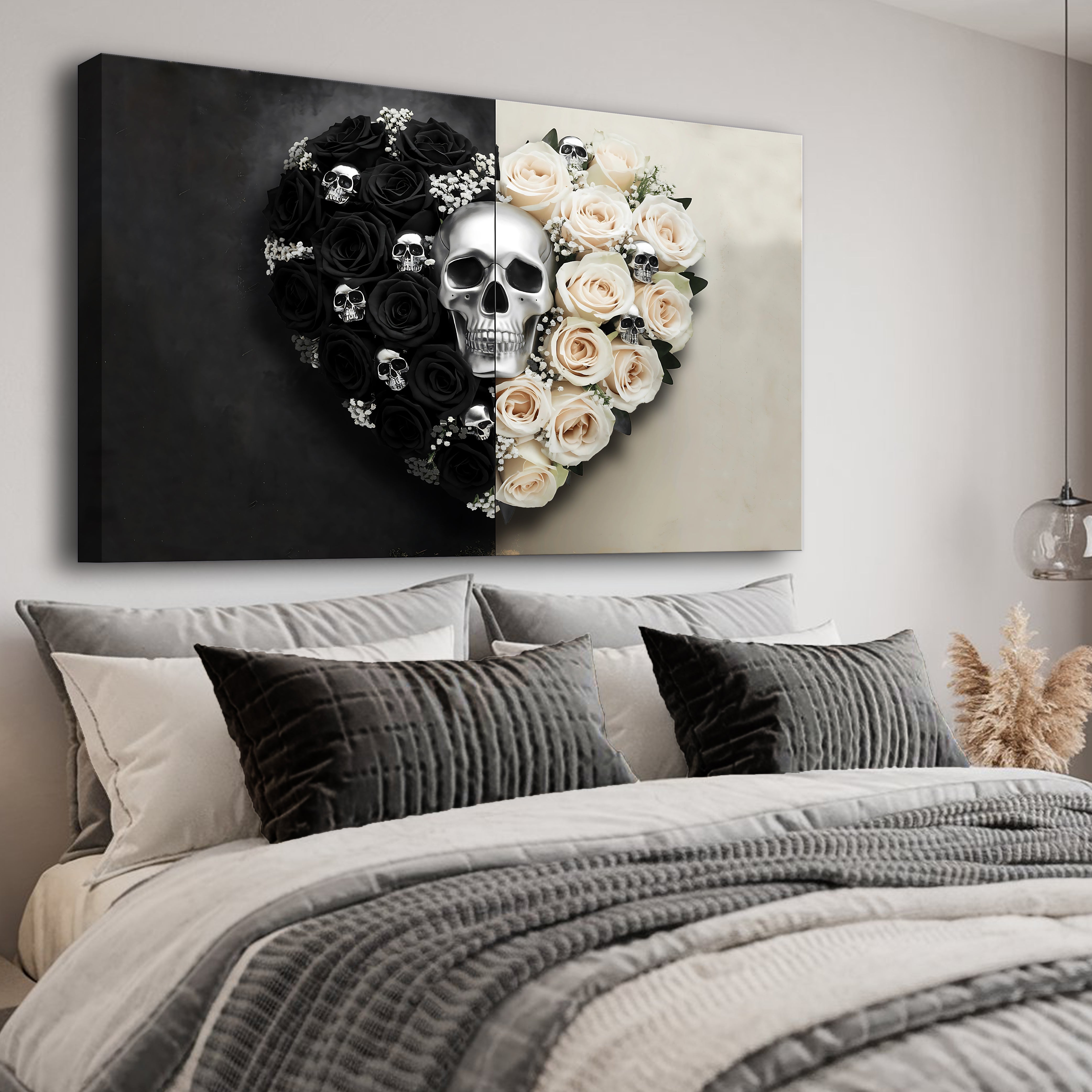 Skull and Flowers Wall Art XII on sale at MyriadMart