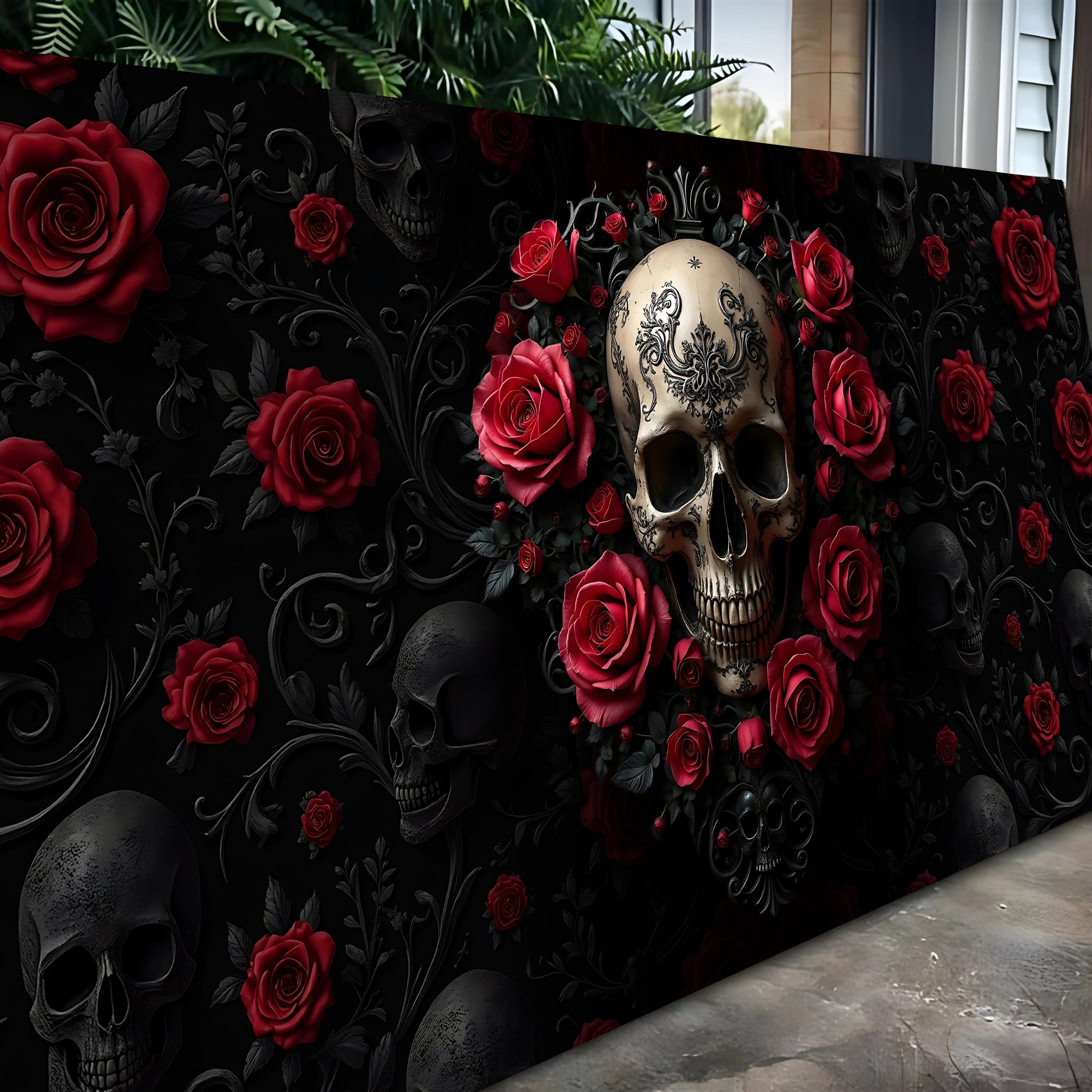 3D Rose and Skull Wall Art III on sale at MyriadMart