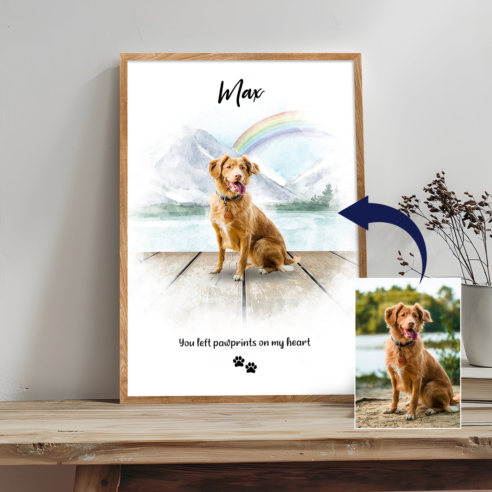 Pet Memorial Rainbow Bridge Sign on sale at MyriadMart