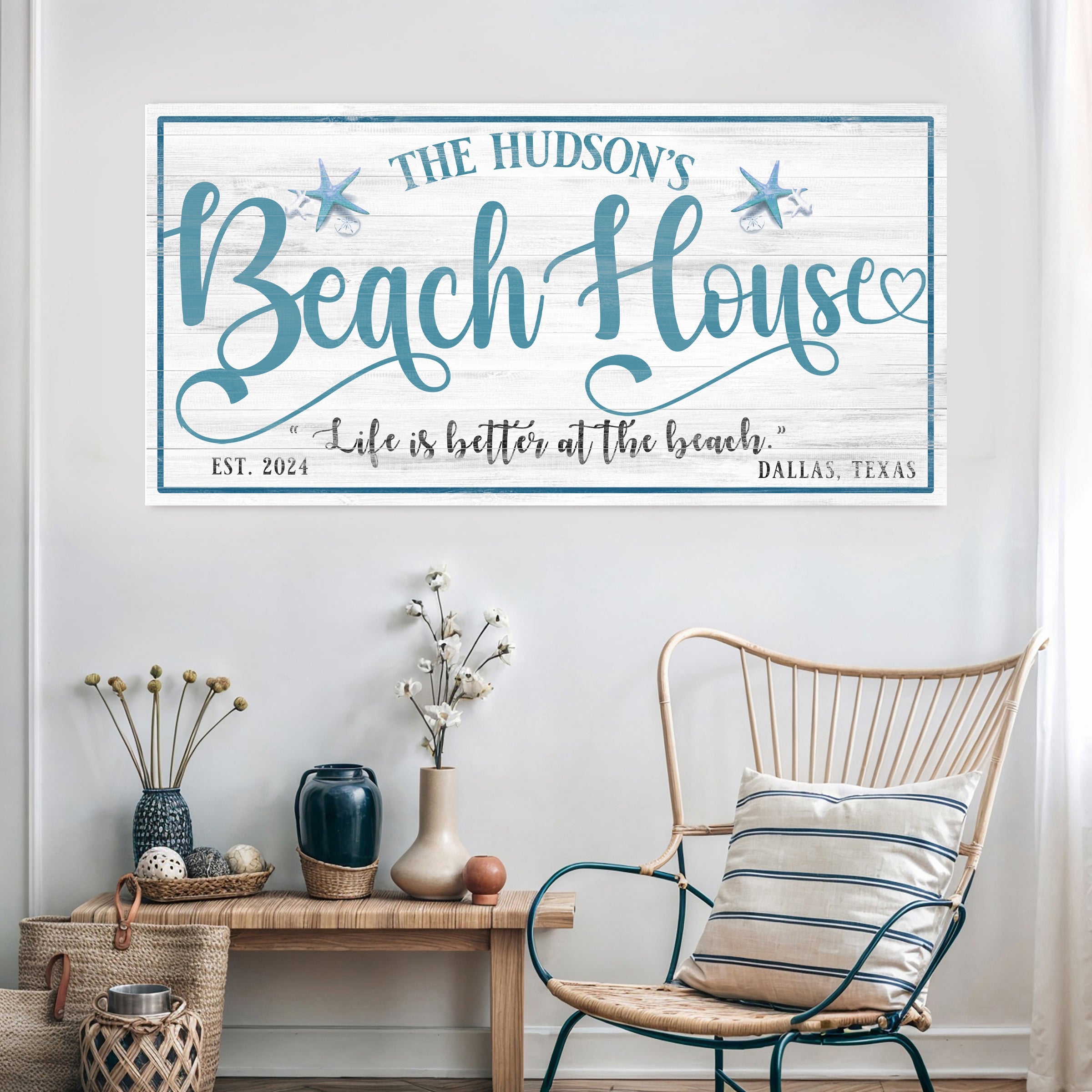 Personalized Beach House Sign II on sale at MyriadMart