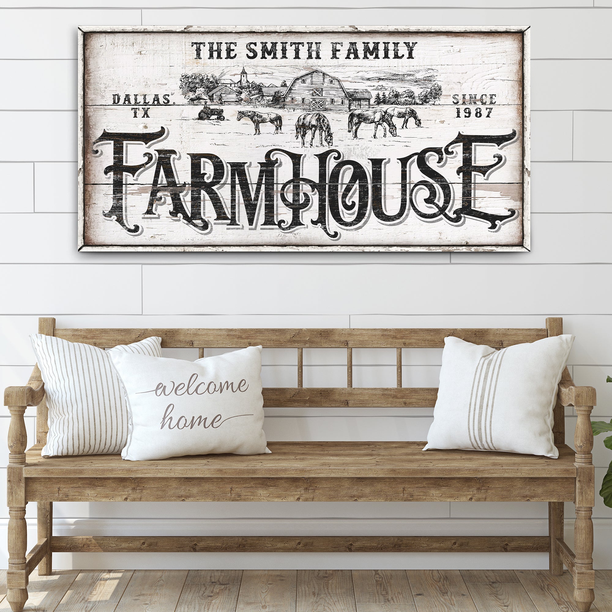 Personalized Farmhouse Sign IV on sale at MyriadMart