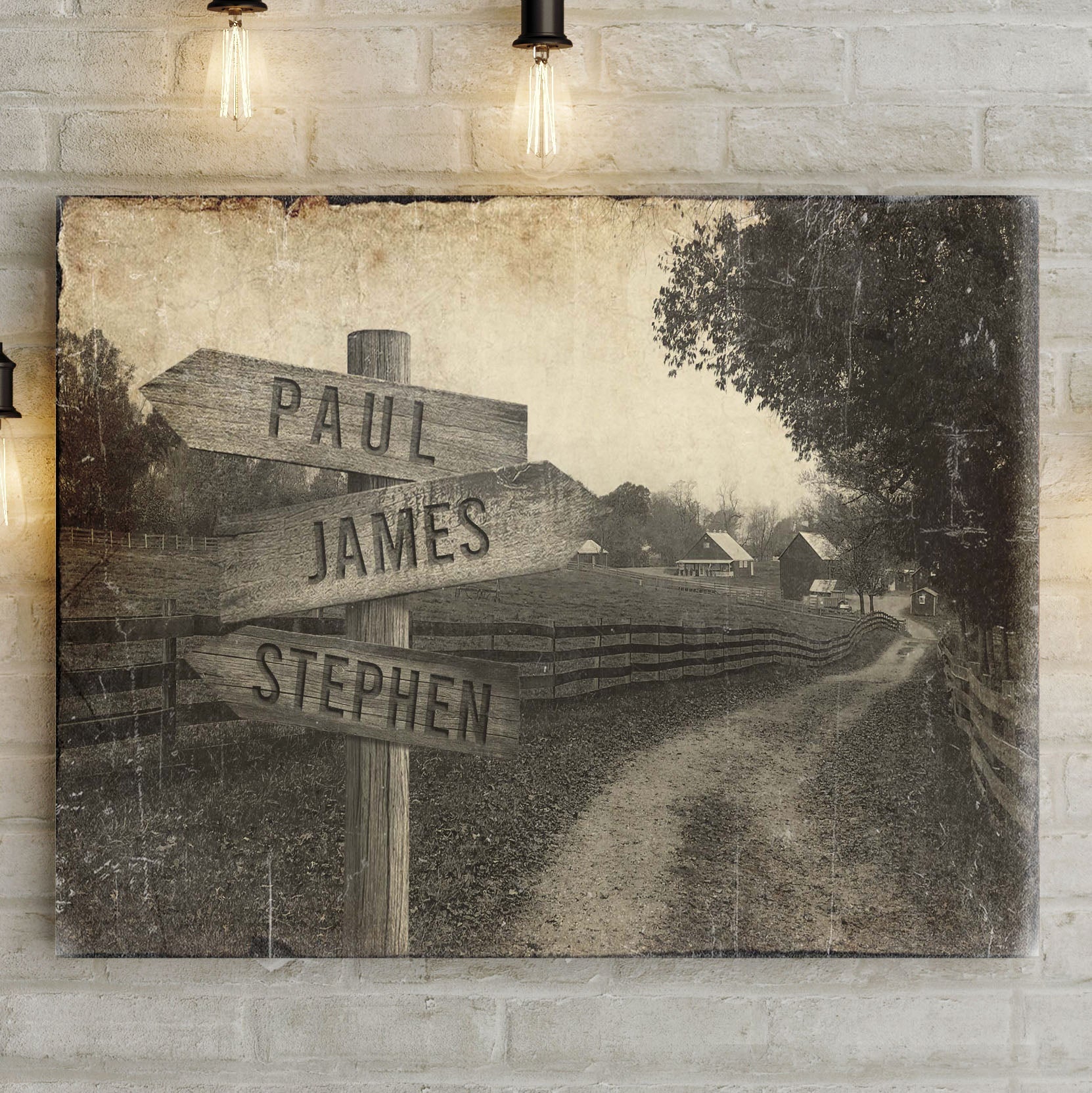 Farmhouse Name Sign on sale at MyriadMart