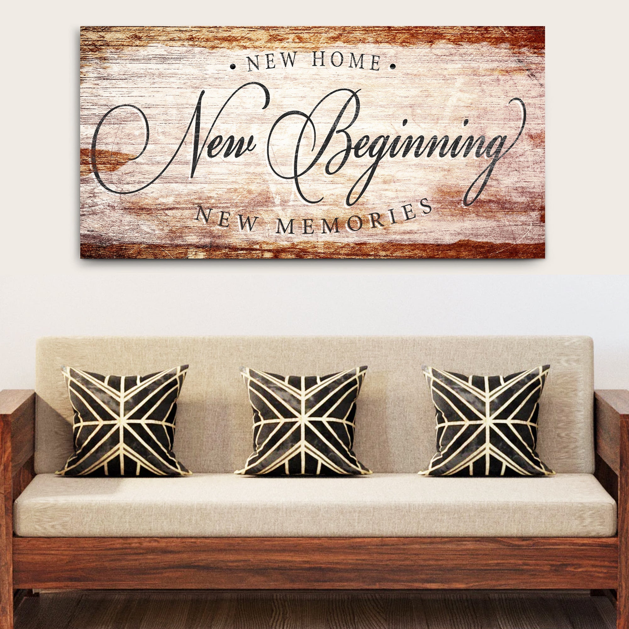 New Home New Beginning New Memories Sign IV on sale at MyriadMart