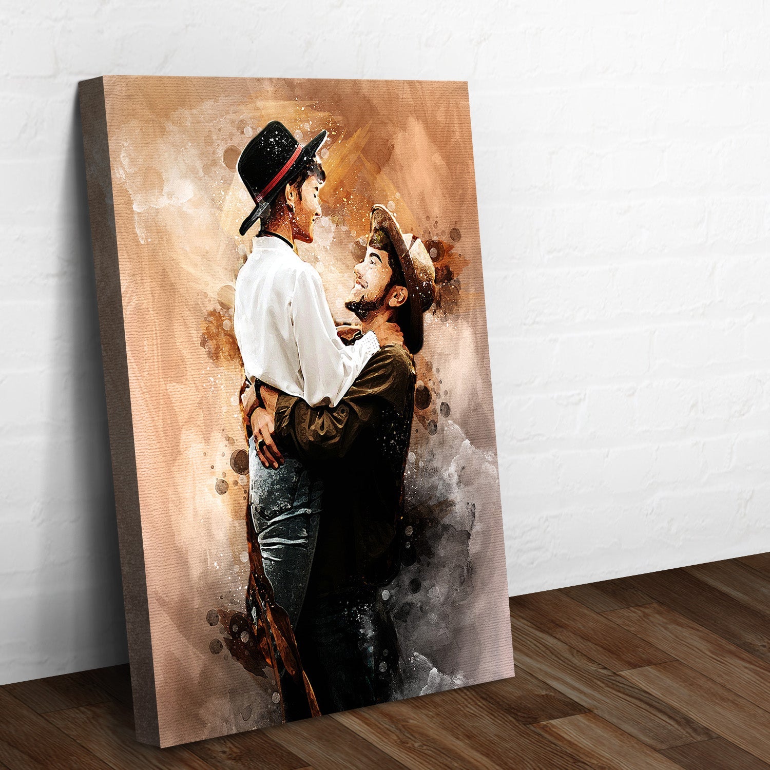 Couple Watercolor Portrait Sign on sale at MyriadMart