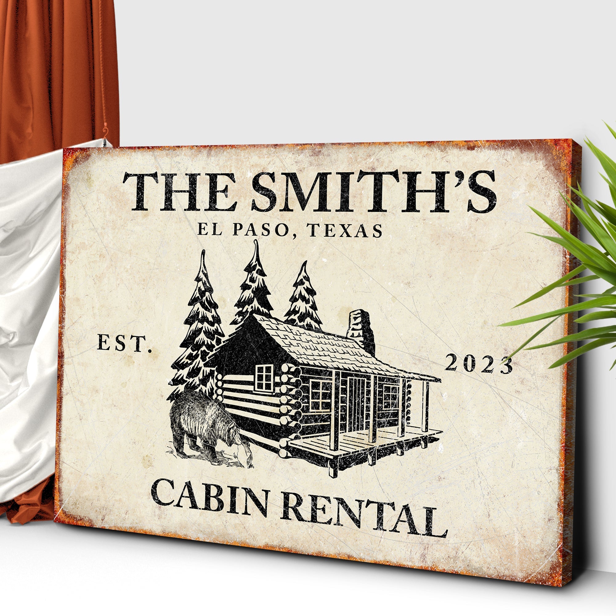 Bear Cabin Sign II on sale at MyriadMart