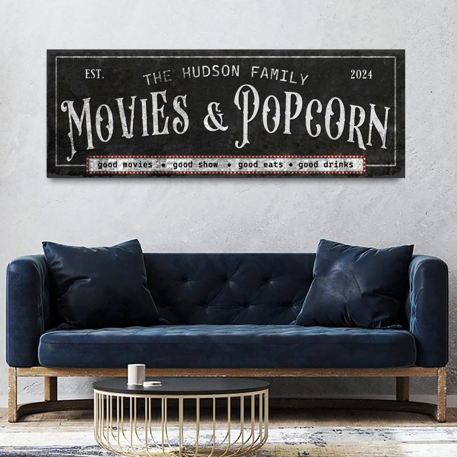 Personalized Movies & Popcorn Sign II on sale at MyriadMart